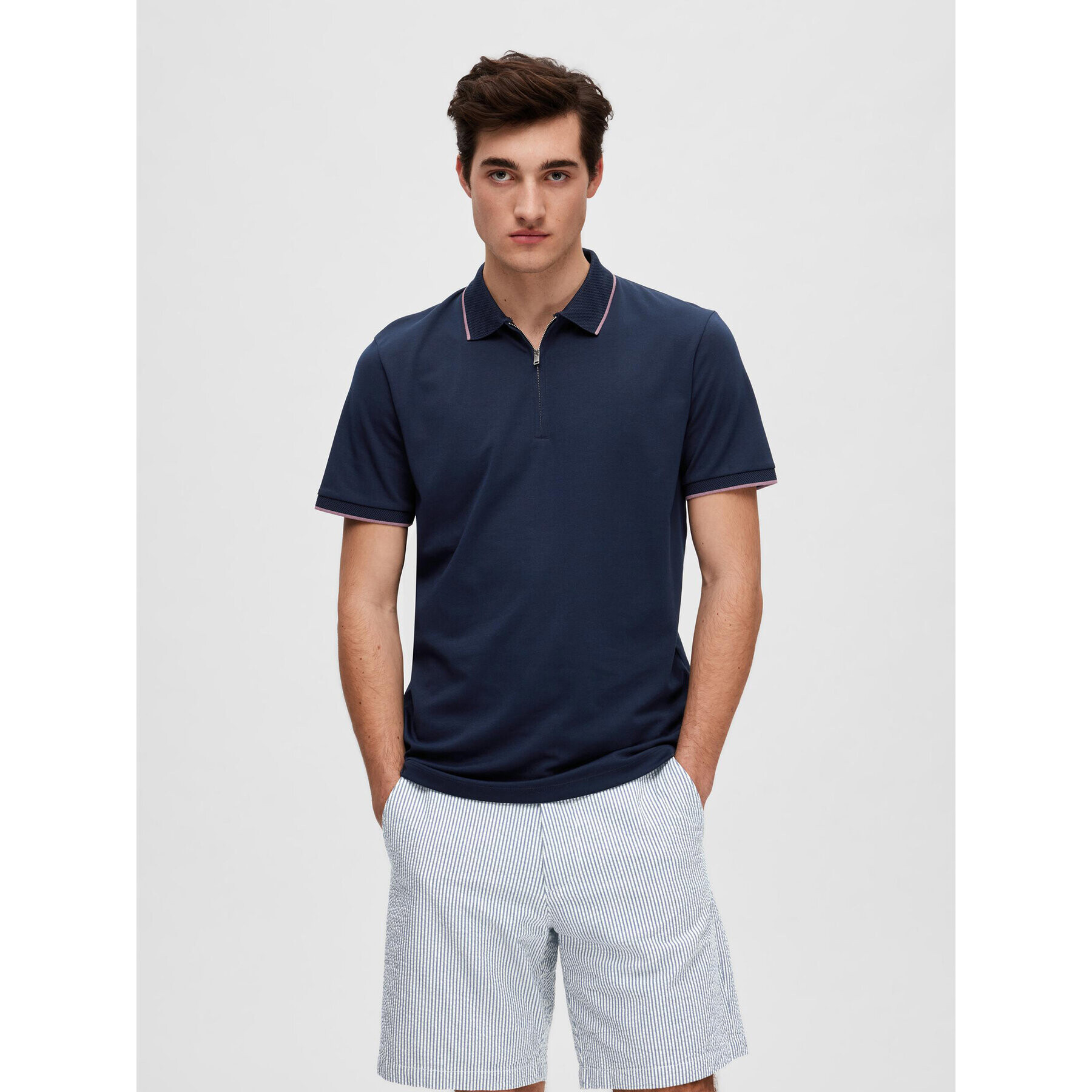 Selected Homme Polokošile 16089094 Tmavomodrá Regular Fit - Pepit.cz