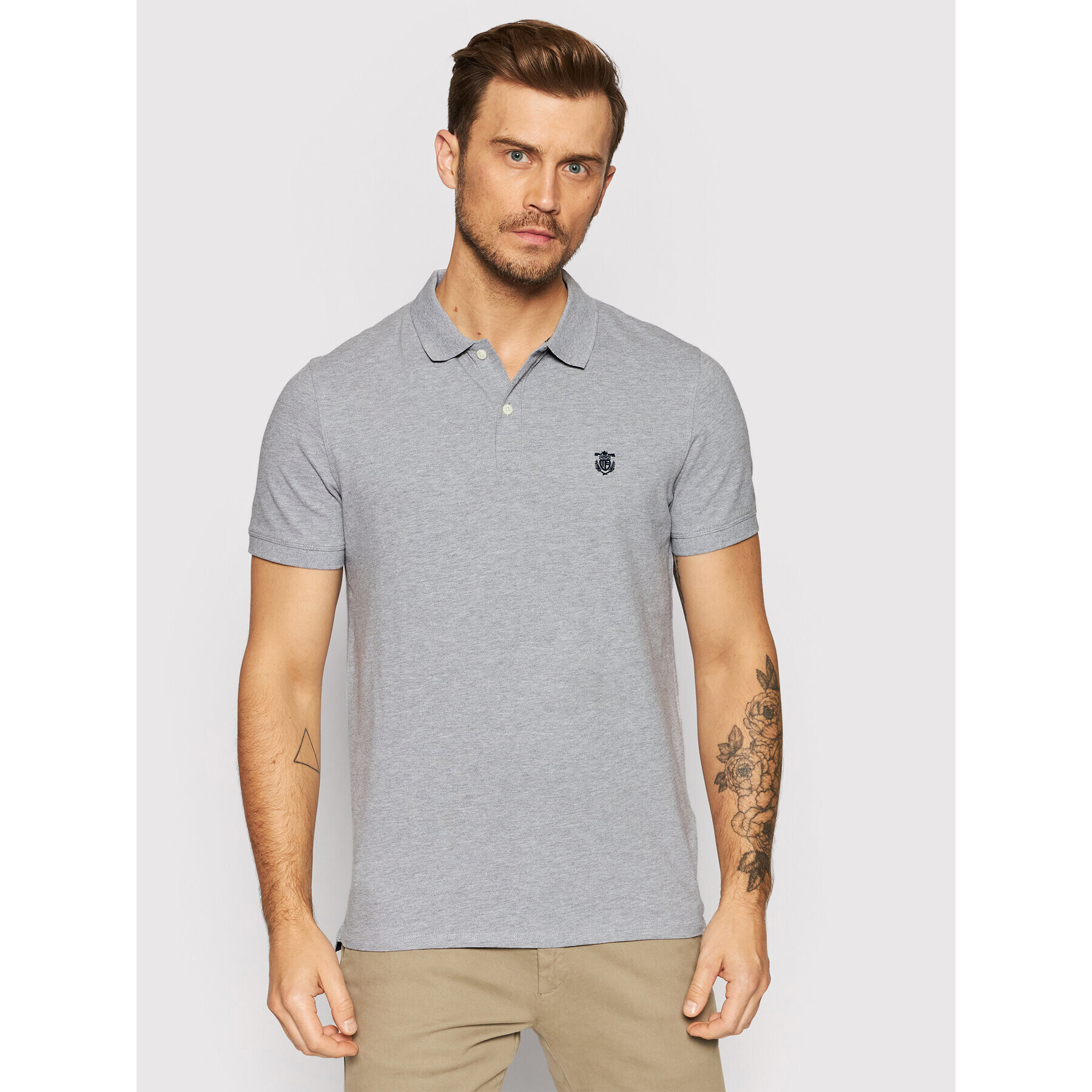 Selected Homme Polokošile Aro 16049517 Šedá Regular Fit - Pepit.cz