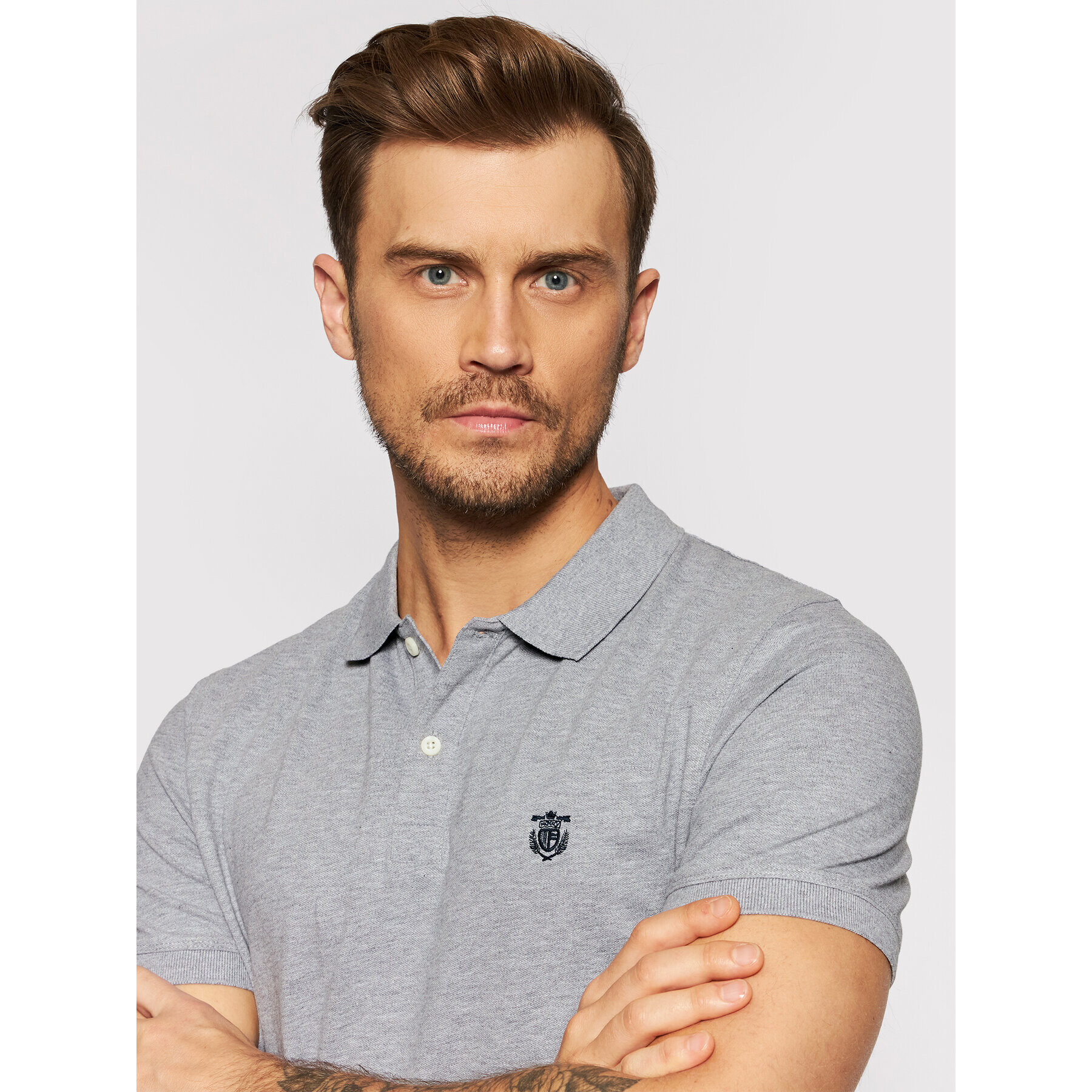 Selected Homme Polokošile Aro 16049517 Šedá Regular Fit - Pepit.cz