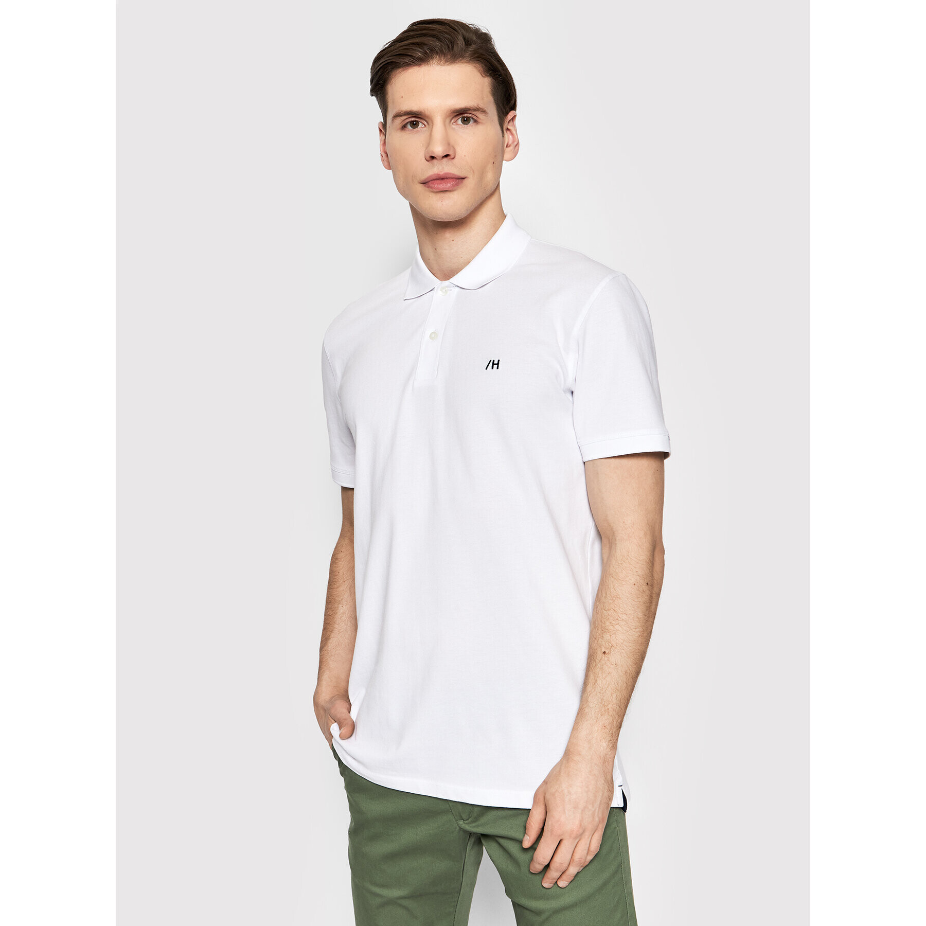 Selected Homme Polokošile Aze 16082840 Bílá Regular Fit - Pepit.cz