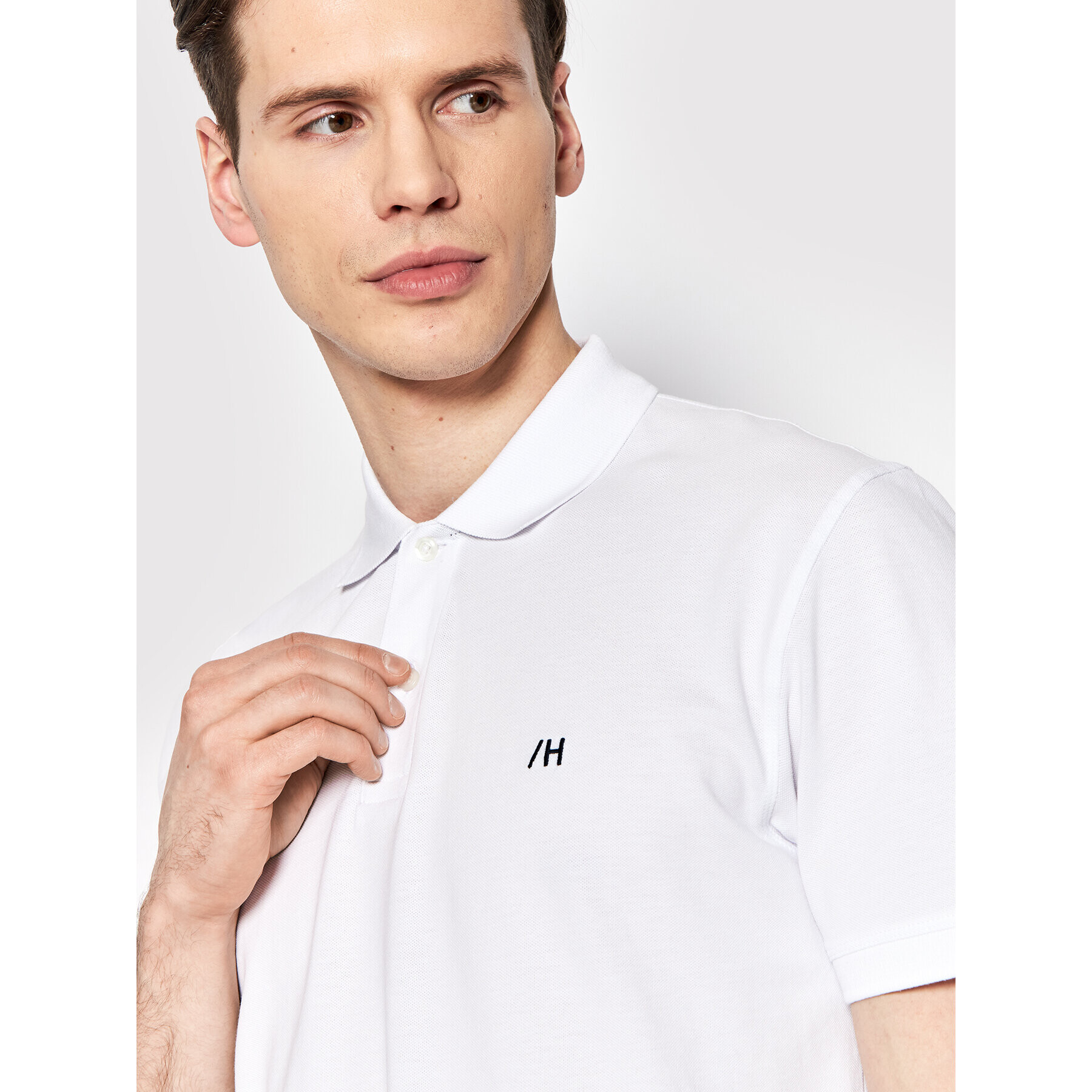 Selected Homme Polokošile Aze 16082840 Bílá Regular Fit - Pepit.cz