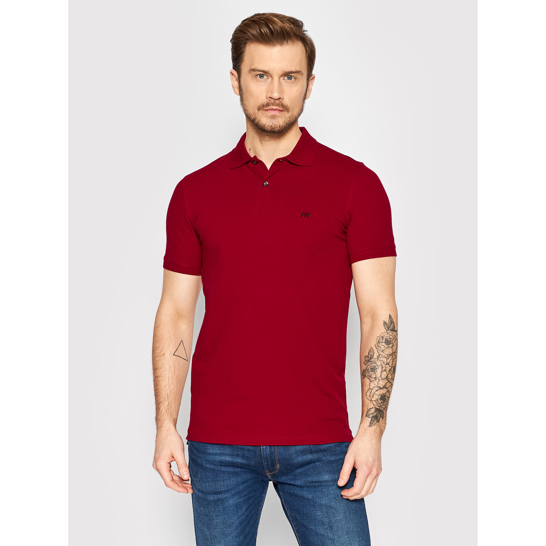 Selected Homme Polokošile Aze 16082840 Bordó Regular Fit - Pepit.cz