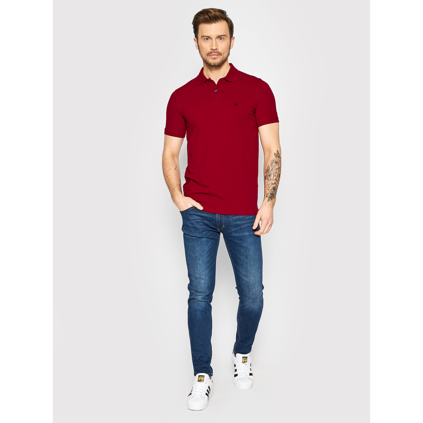 Selected Homme Polokošile Aze 16082840 Bordó Regular Fit - Pepit.cz