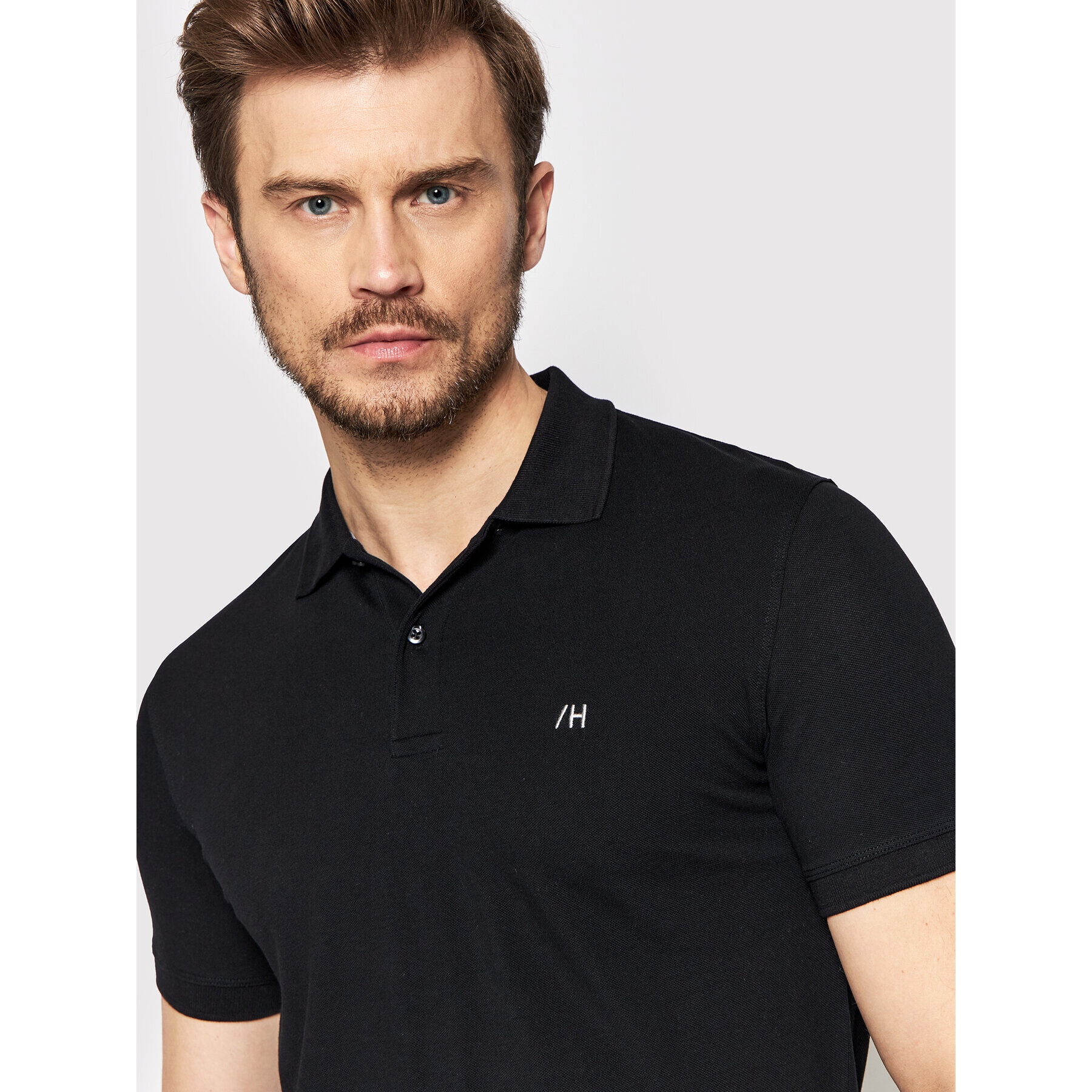 Selected Homme Polokošile Aze 16082840 Černá Regular Fit - Pepit.cz