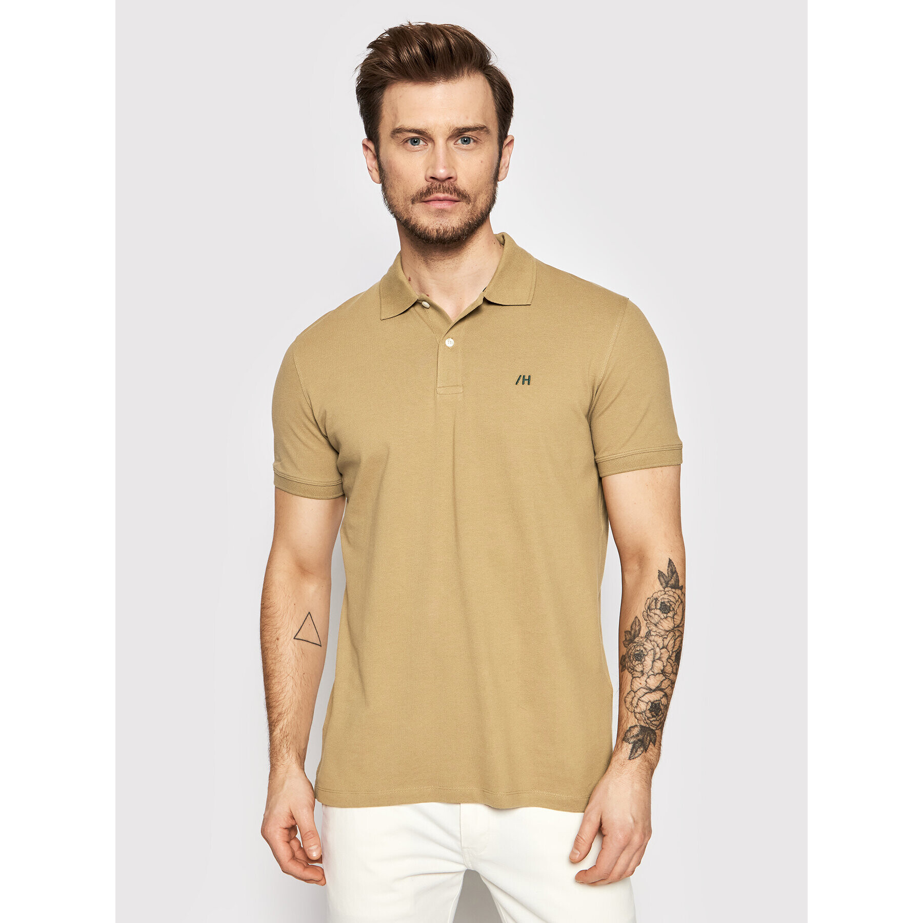 Selected Homme Polokošile Aze 16082840 Hnědá Regular Fit - Pepit.cz