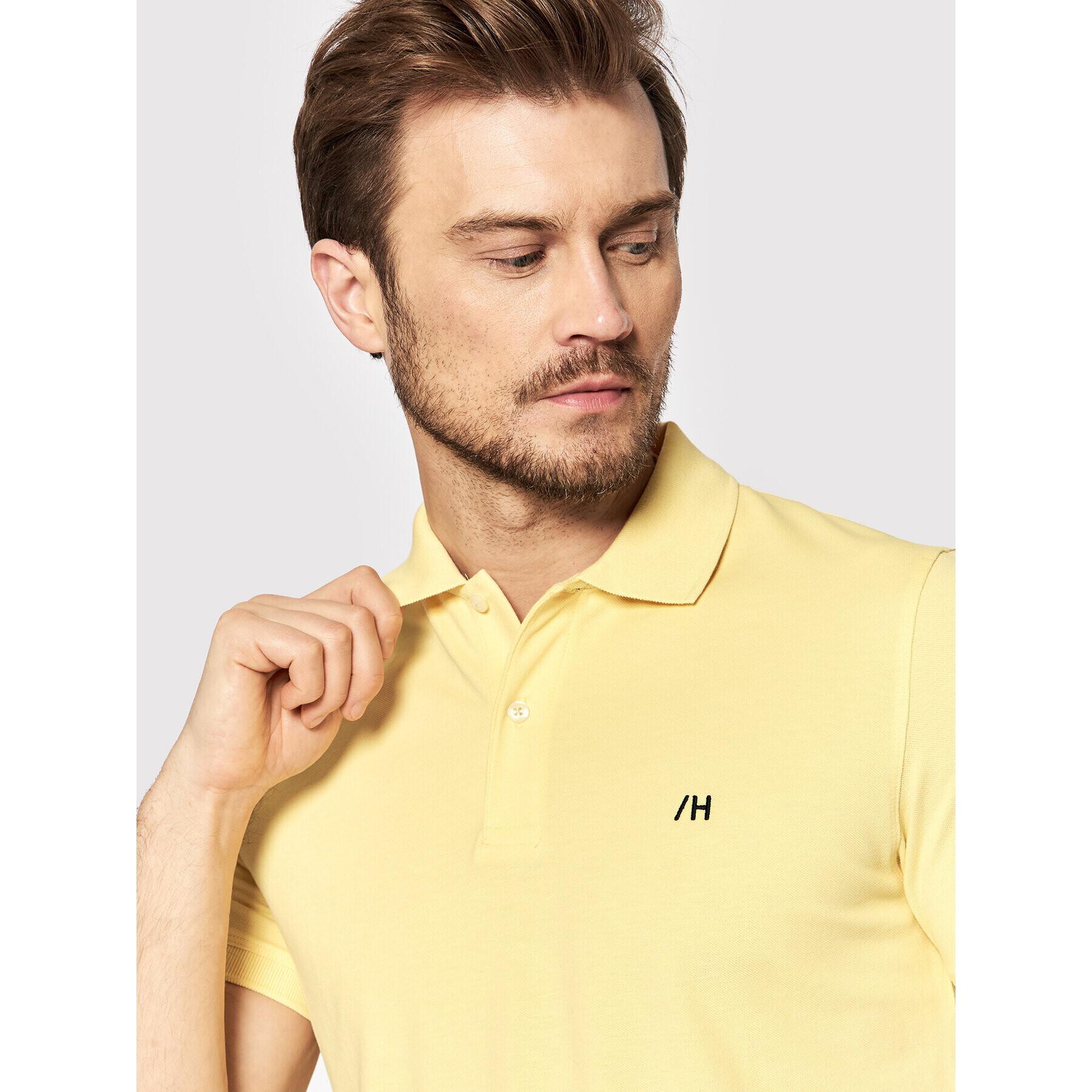 Selected Homme Polokošile Aze 16082840 Žlutá Regular Fit - Pepit.cz