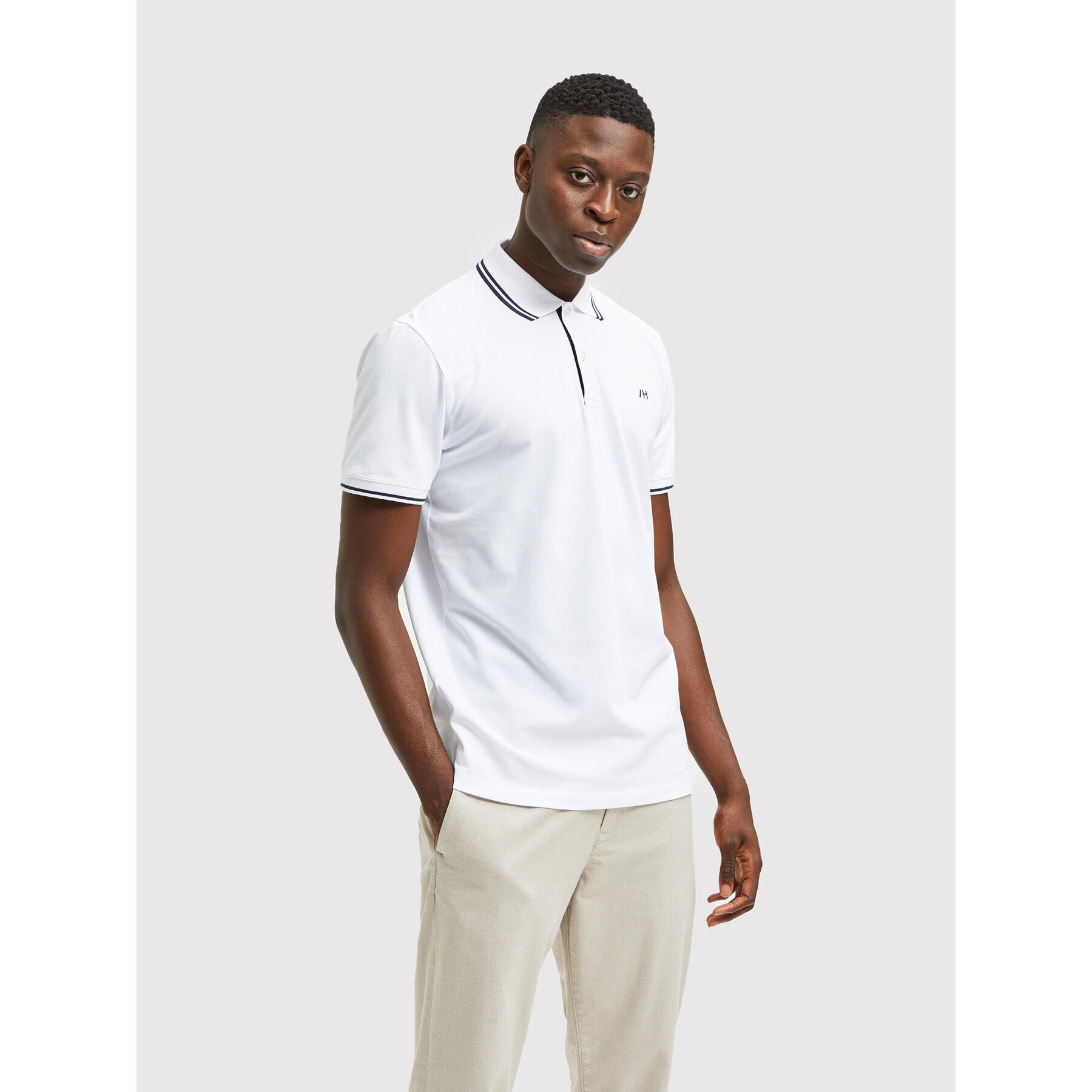 Selected Homme Polokošile Aze 16082841 Bílá Regular Fit - Pepit.cz