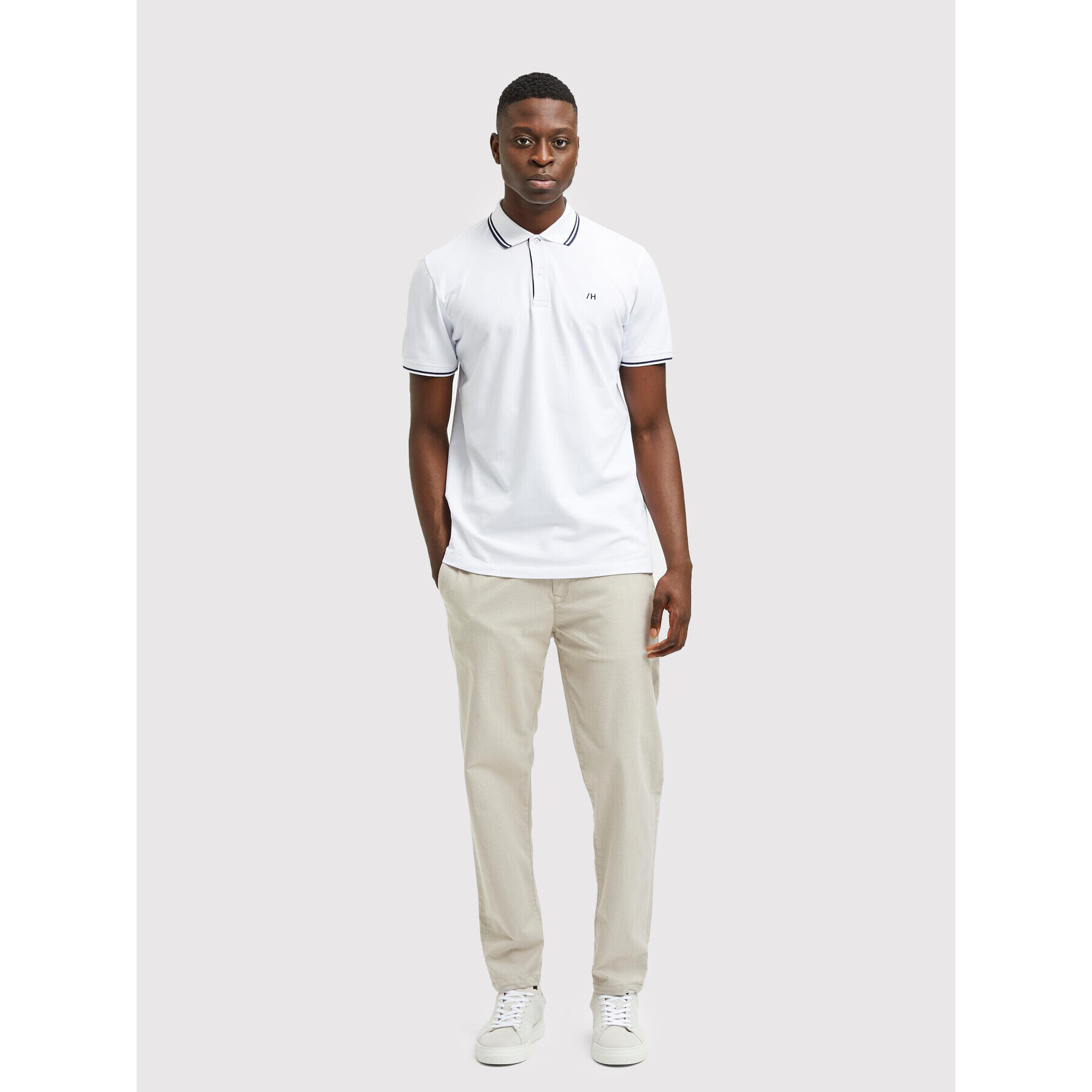 Selected Homme Polokošile Aze 16082841 Bílá Regular Fit - Pepit.cz