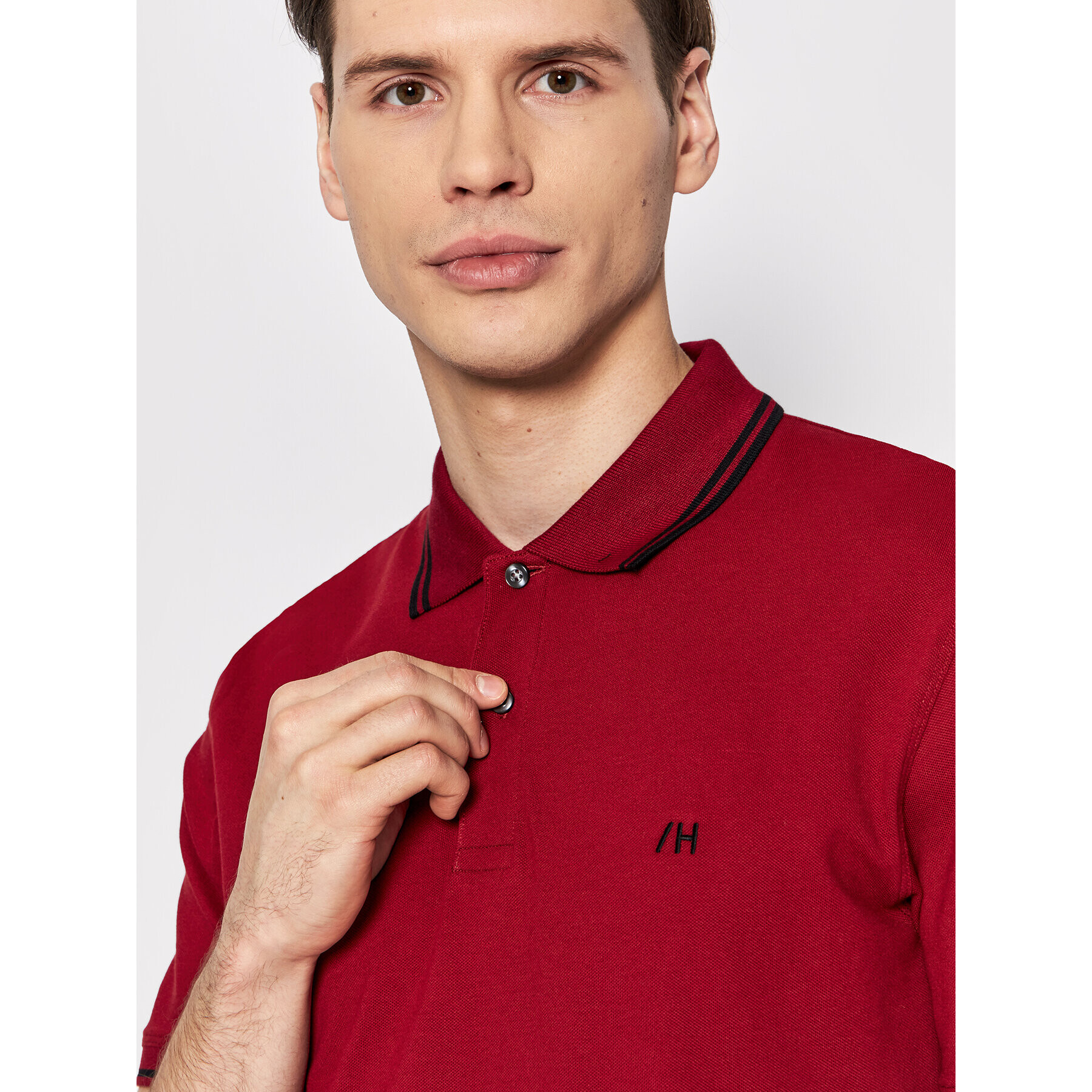 Selected Homme Polokošile Aze 16082841 Červená Regular Fit - Pepit.cz