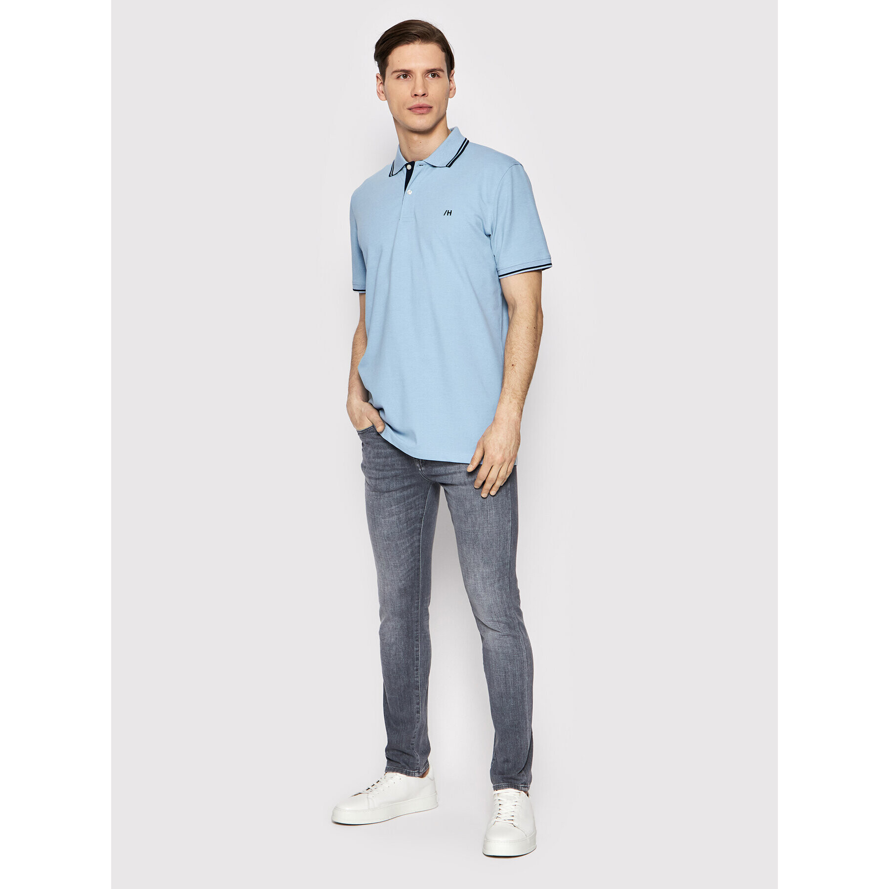 Selected Homme Polokošile Aze 16082841 Modrá Regular Fit - Pepit.cz