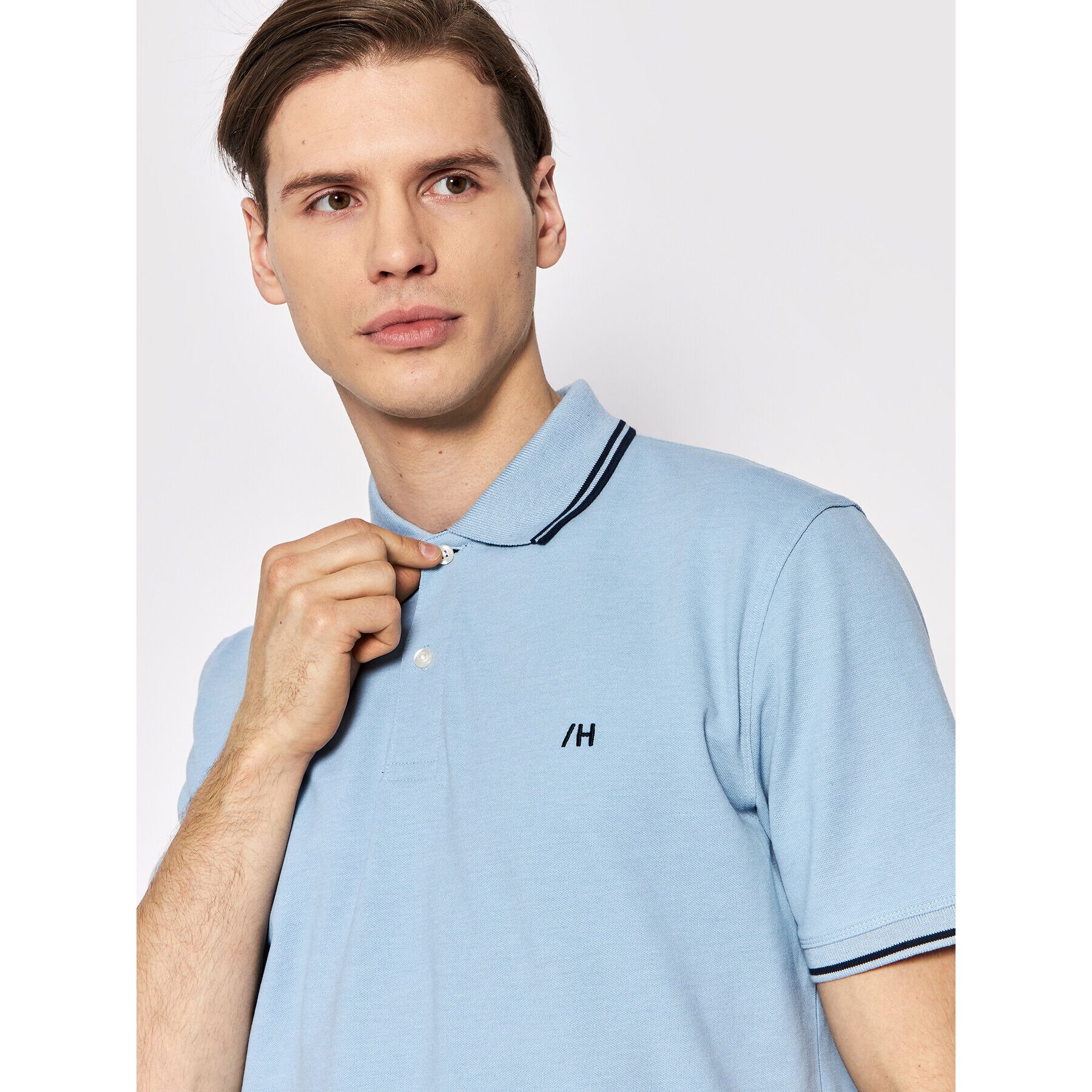 Selected Homme Polokošile Aze 16082841 Modrá Regular Fit - Pepit.cz