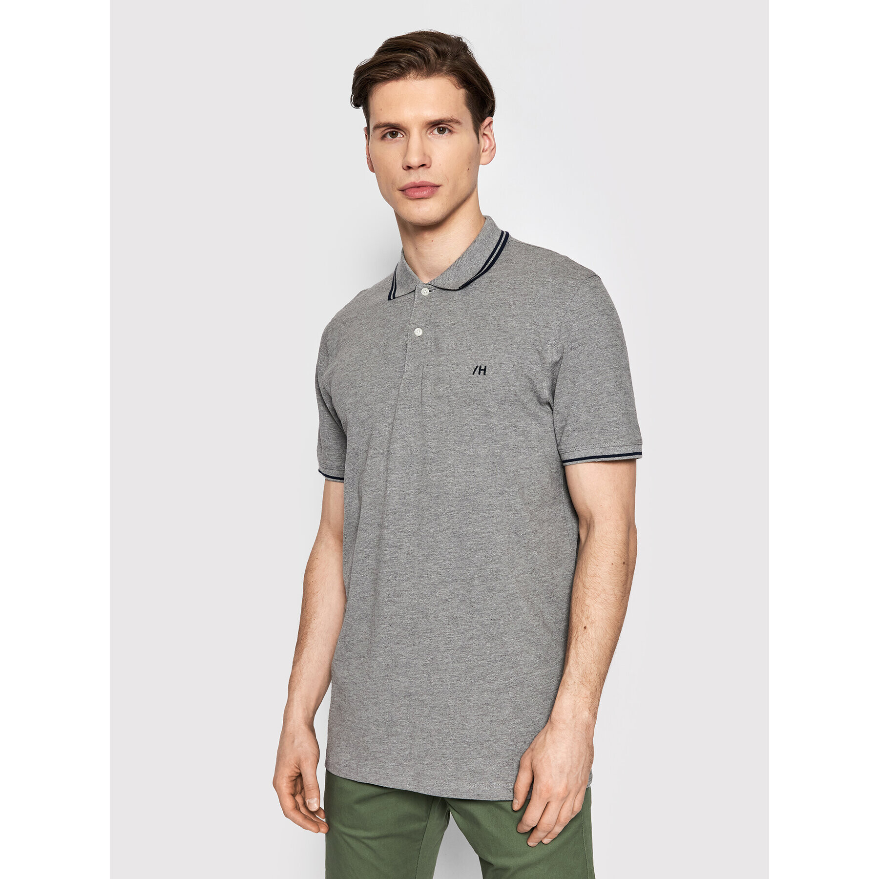 Selected Homme Polokošile Aze 16082841 Šedá Regular Fit - Pepit.cz