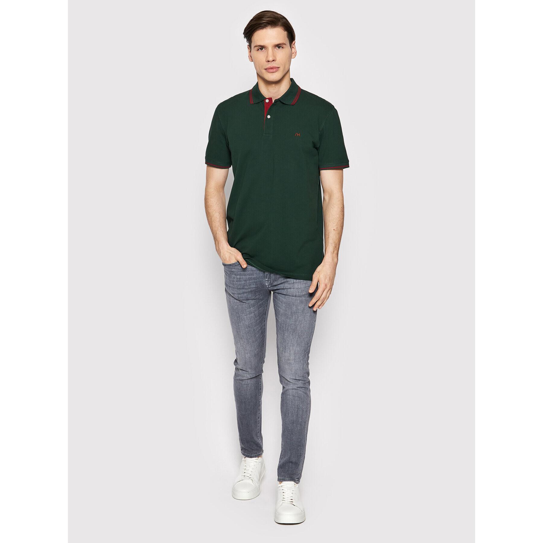 Selected Homme Polokošile Aze 16082841 Zelená Regular Fit - Pepit.cz