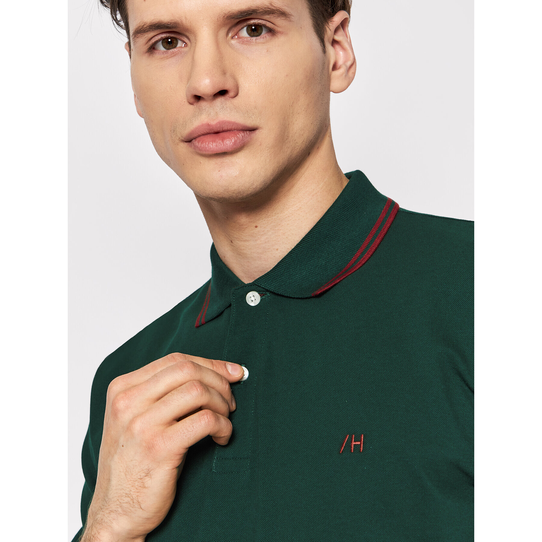 Selected Homme Polokošile Aze 16082841 Zelená Regular Fit - Pepit.cz