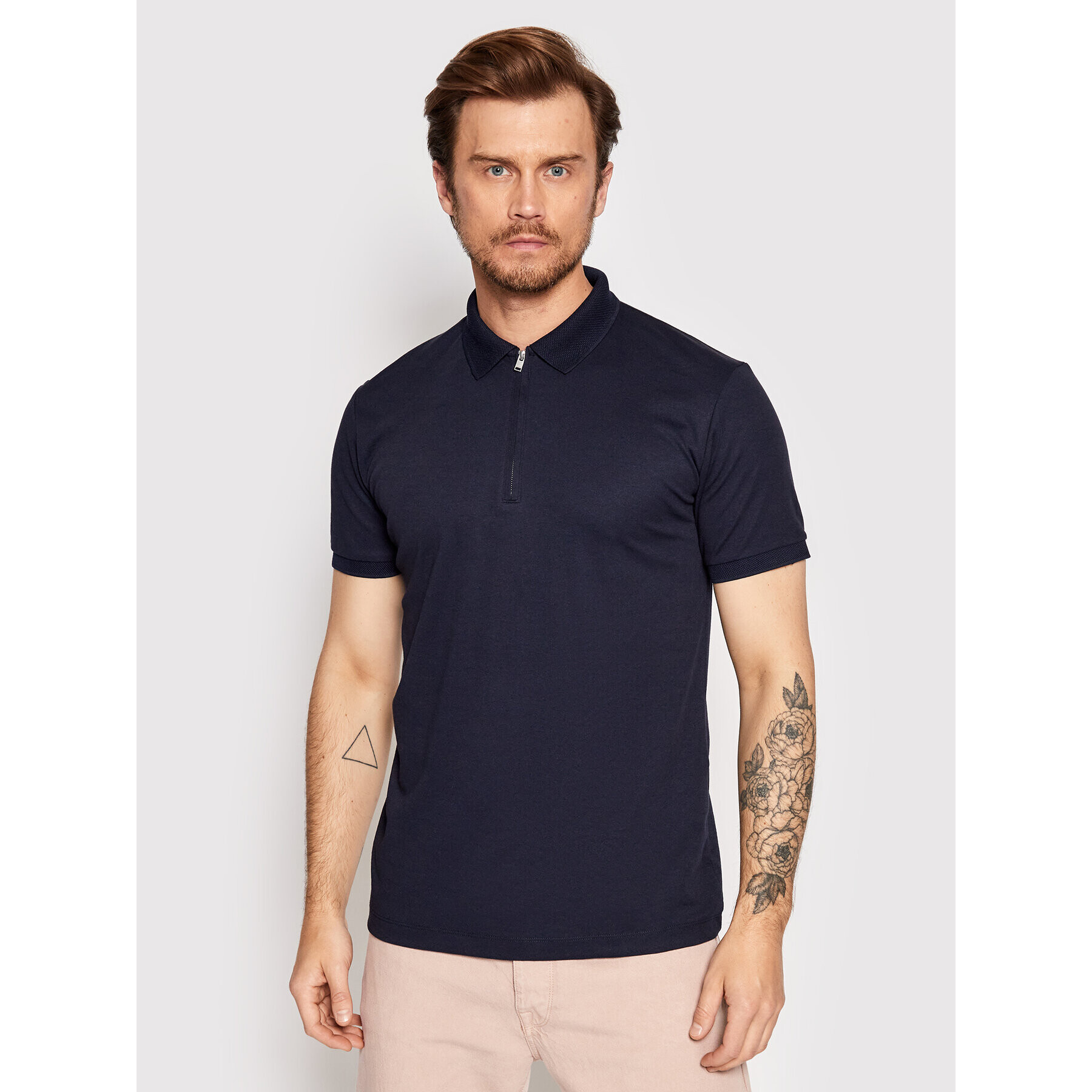 Selected Homme Polokošile Fave 16079026 Tmavomodrá Regular Fit - Pepit.cz