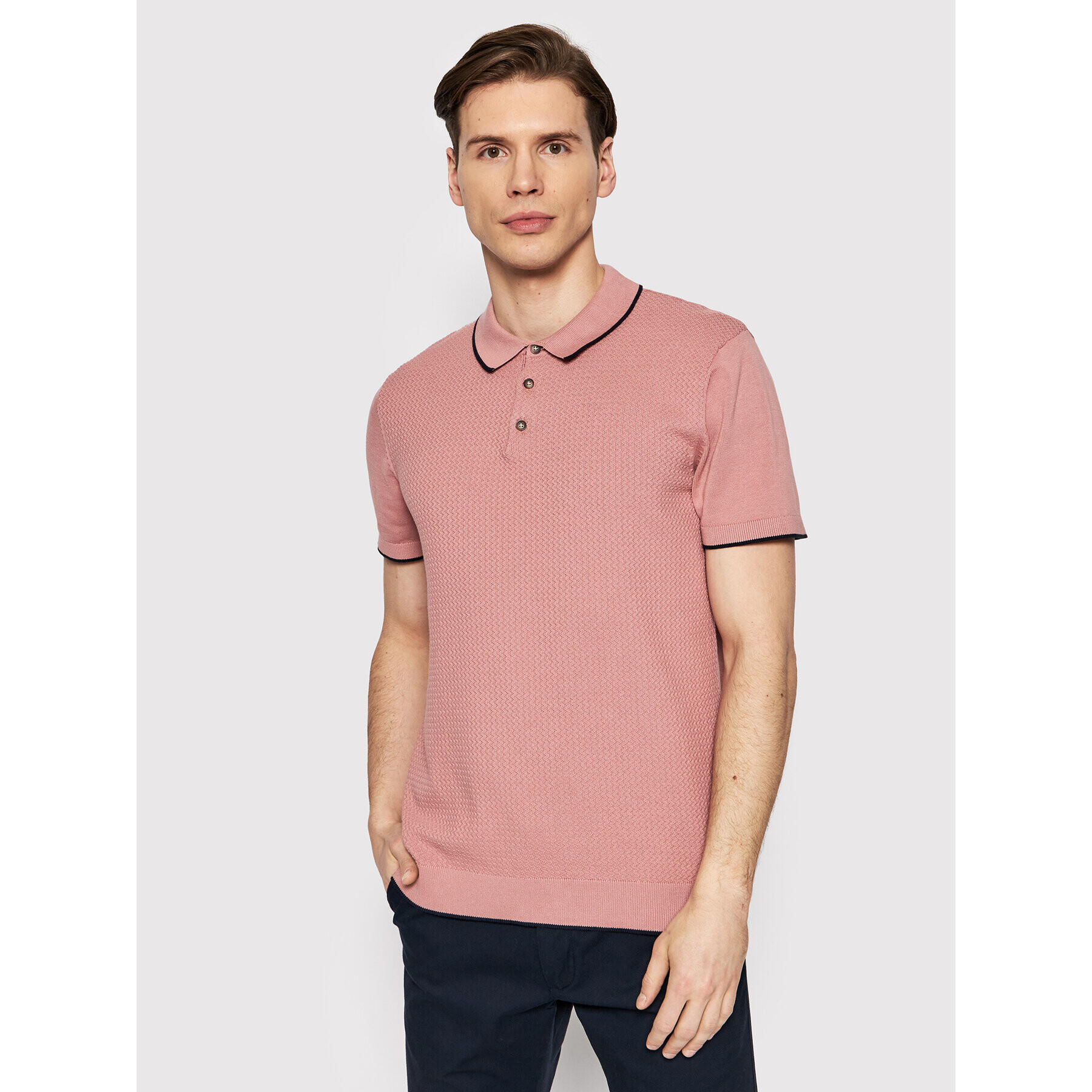 Selected Homme Polokošile Hank 16083930 Růžová Regular Fit - Pepit.cz