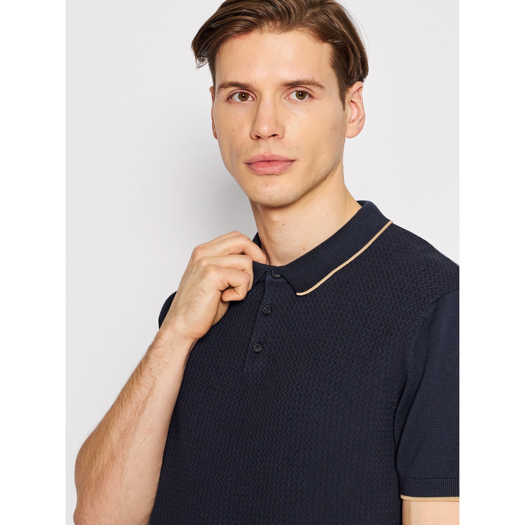 Selected Homme Polokošile Hank 16083930 Tmavomodrá Regular Fit - Pepit.cz