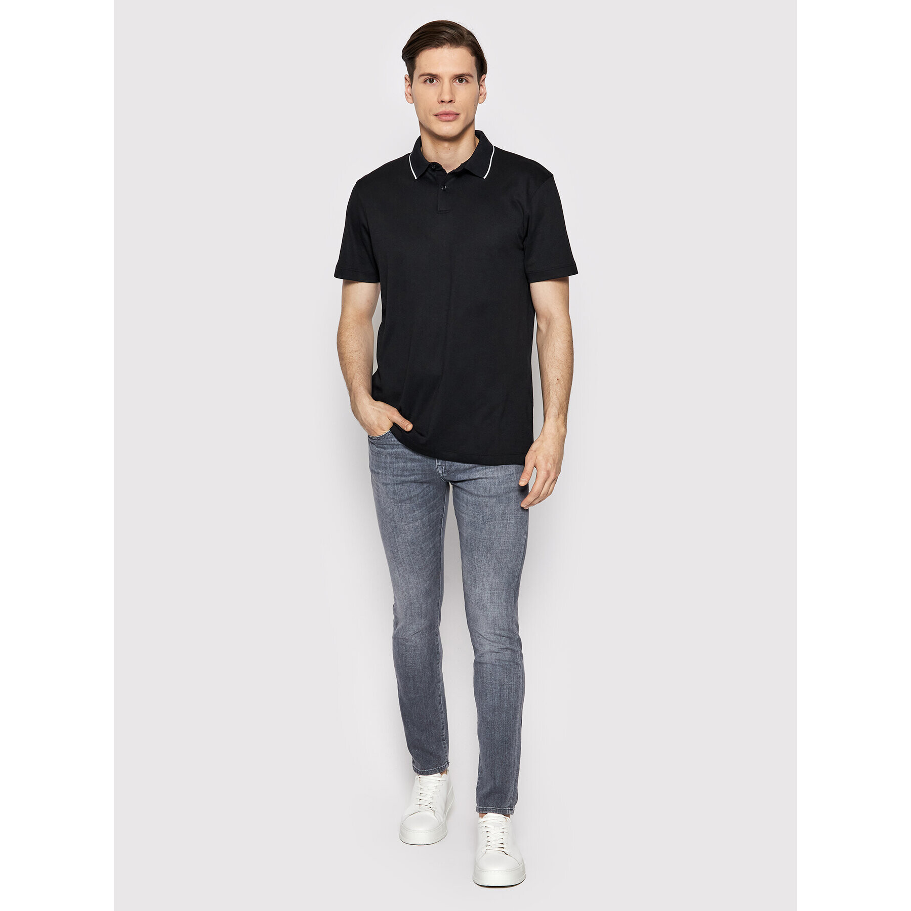 Selected Homme Polokošile Leroy 16082844 Černá Regular Fit - Pepit.cz