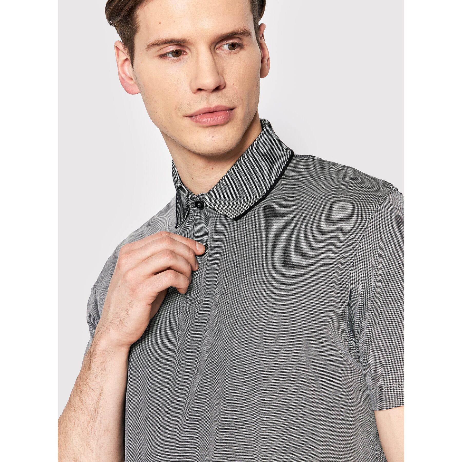 Selected Homme Polokošile Leroy 16082844 Šedá Regular Fit - Pepit.cz