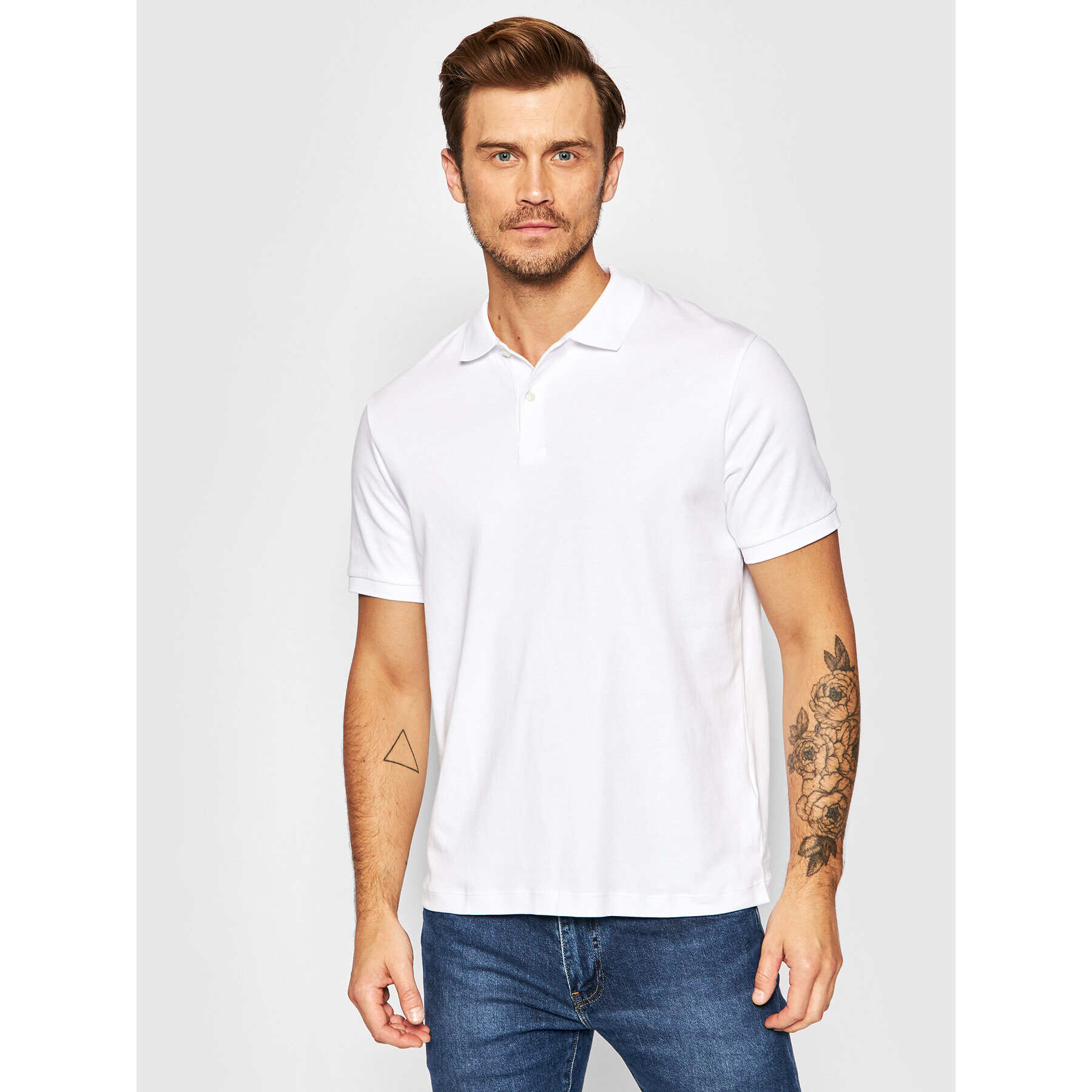 Selected Homme Polokošile Paris 16072841 Bílá Regular Fit - Pepit.cz