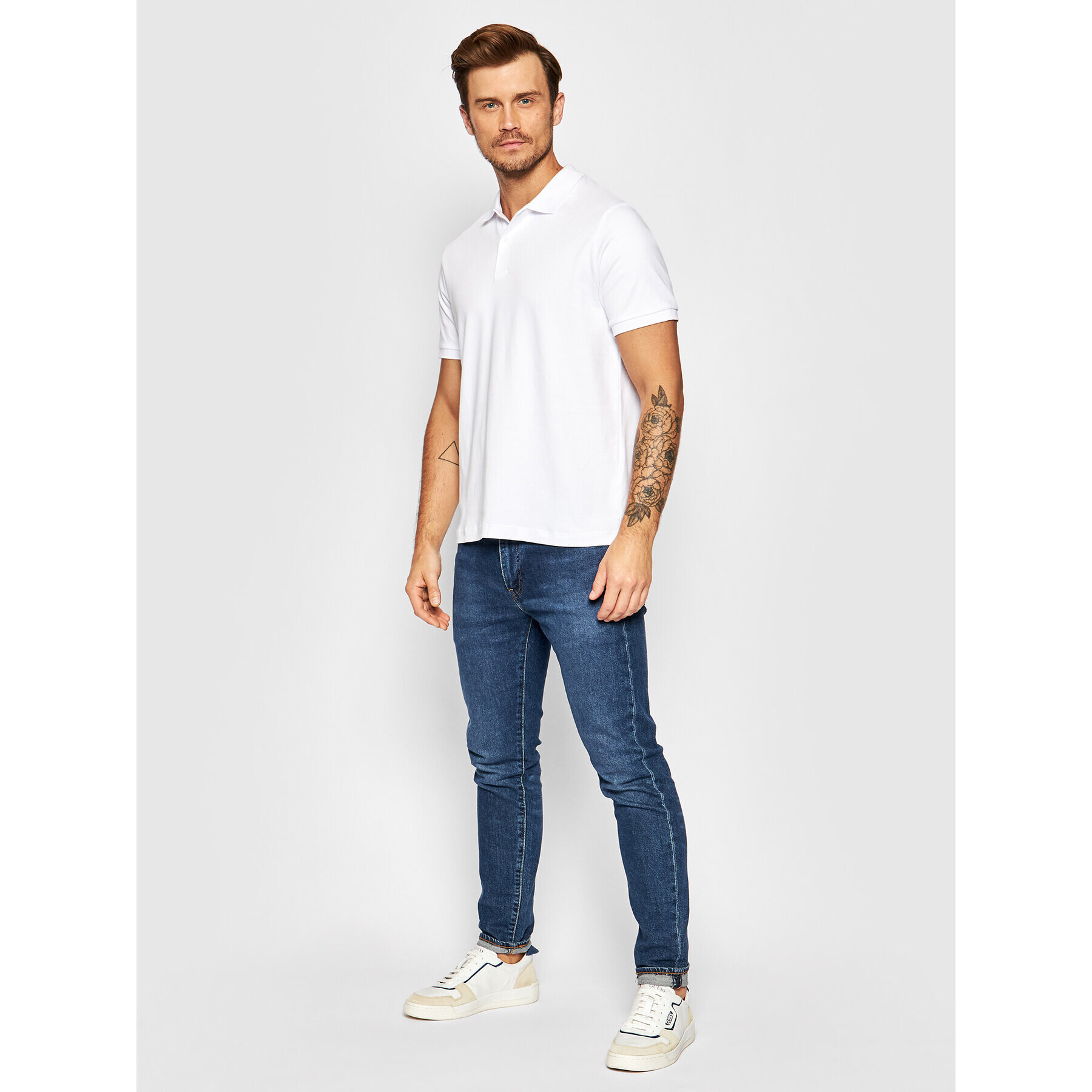 Selected Homme Polokošile Paris 16072841 Bílá Regular Fit - Pepit.cz