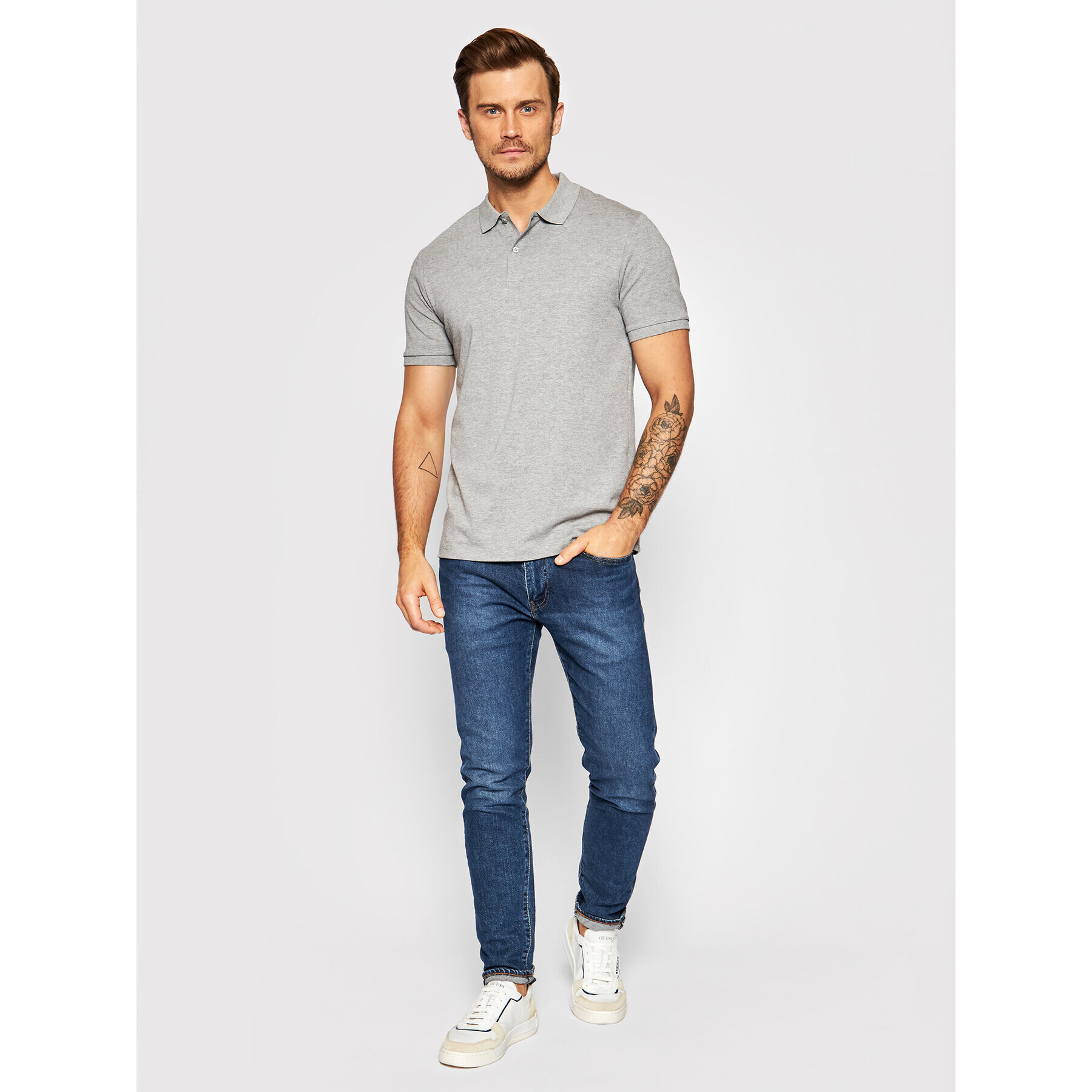 Selected Homme Polokošile Paris 16072841 Šedá Regular Fit - Pepit.cz