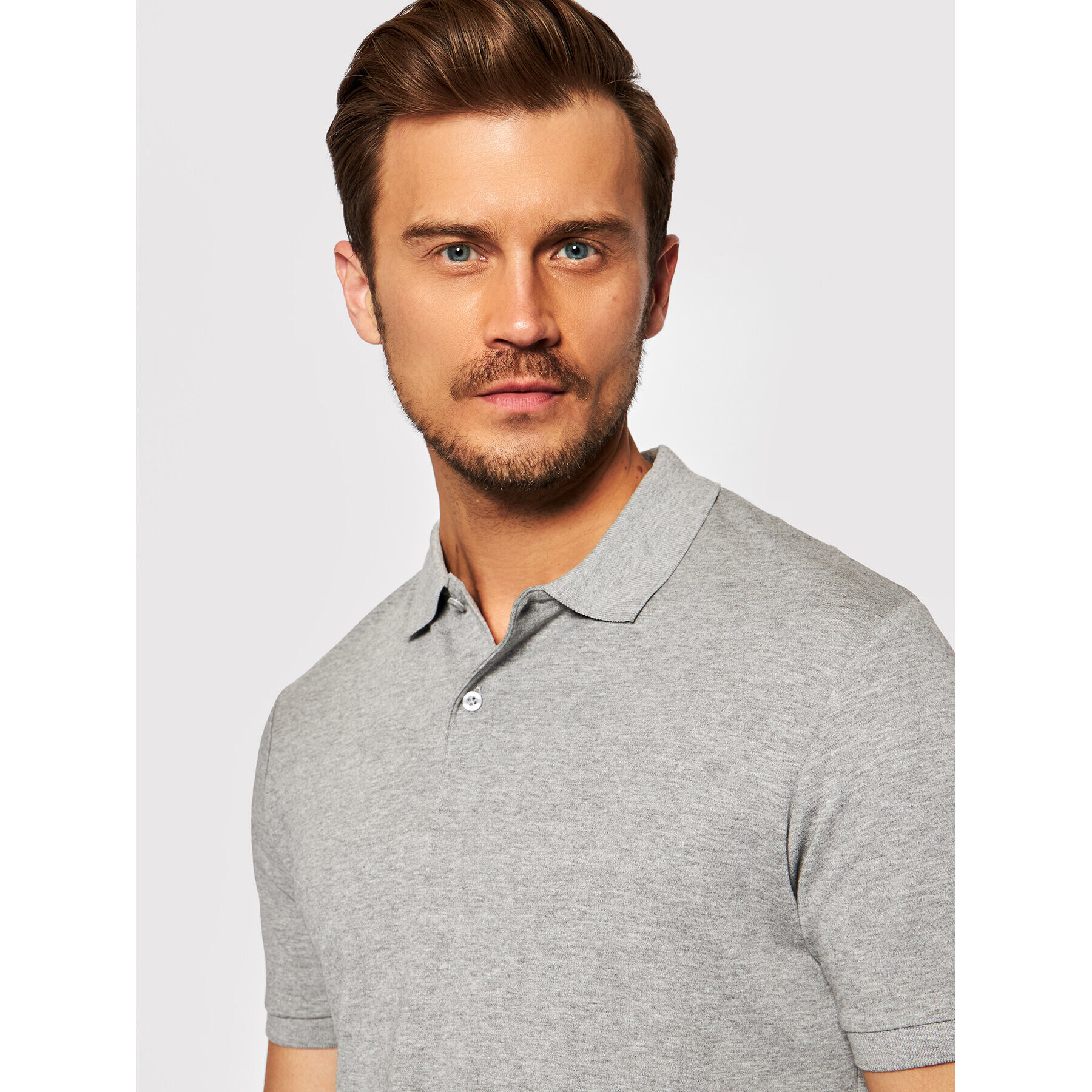 Selected Homme Polokošile Paris 16072841 Šedá Regular Fit - Pepit.cz