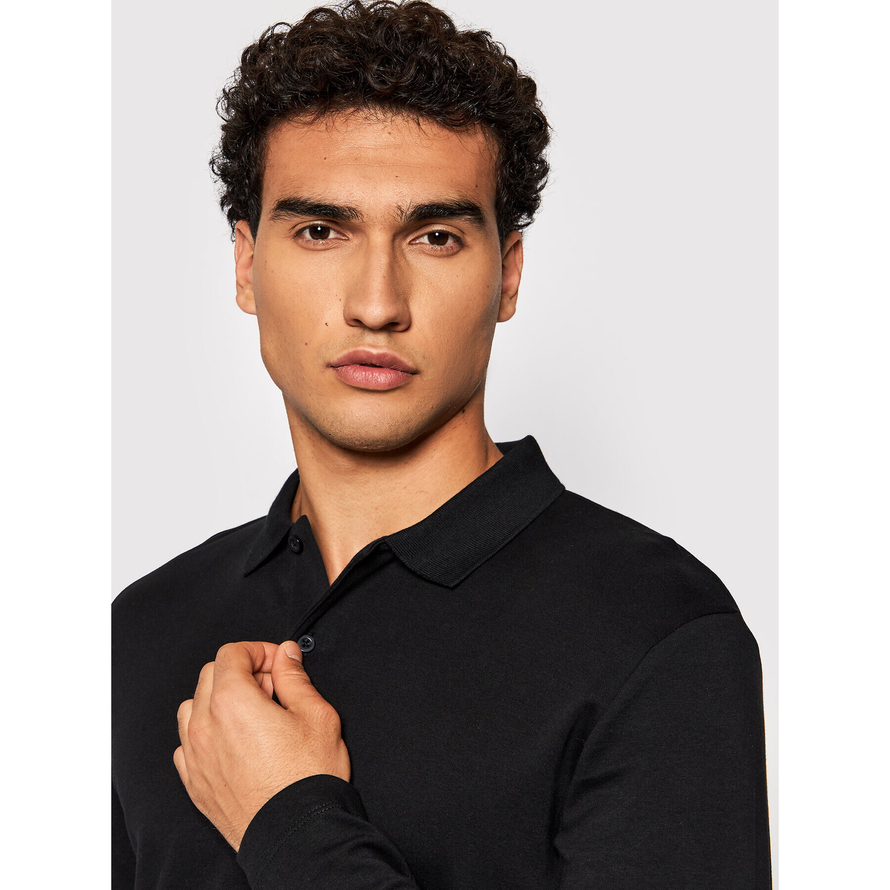 Selected Homme Polokošile Paris 16075838 Černá Regular Fit - Pepit.cz