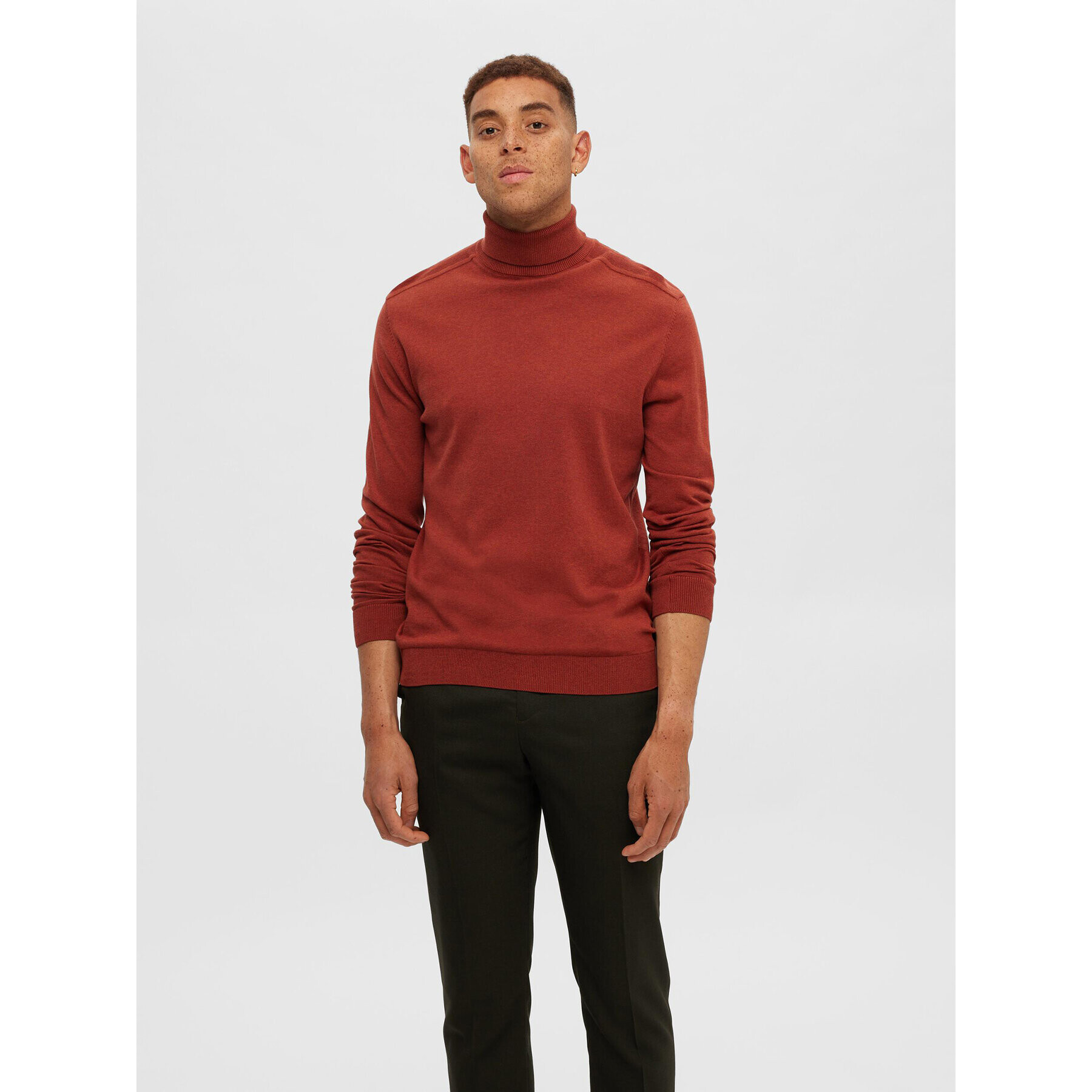 Selected Homme Rolák 16074684 Oranžová Regular Fit - Pepit.cz