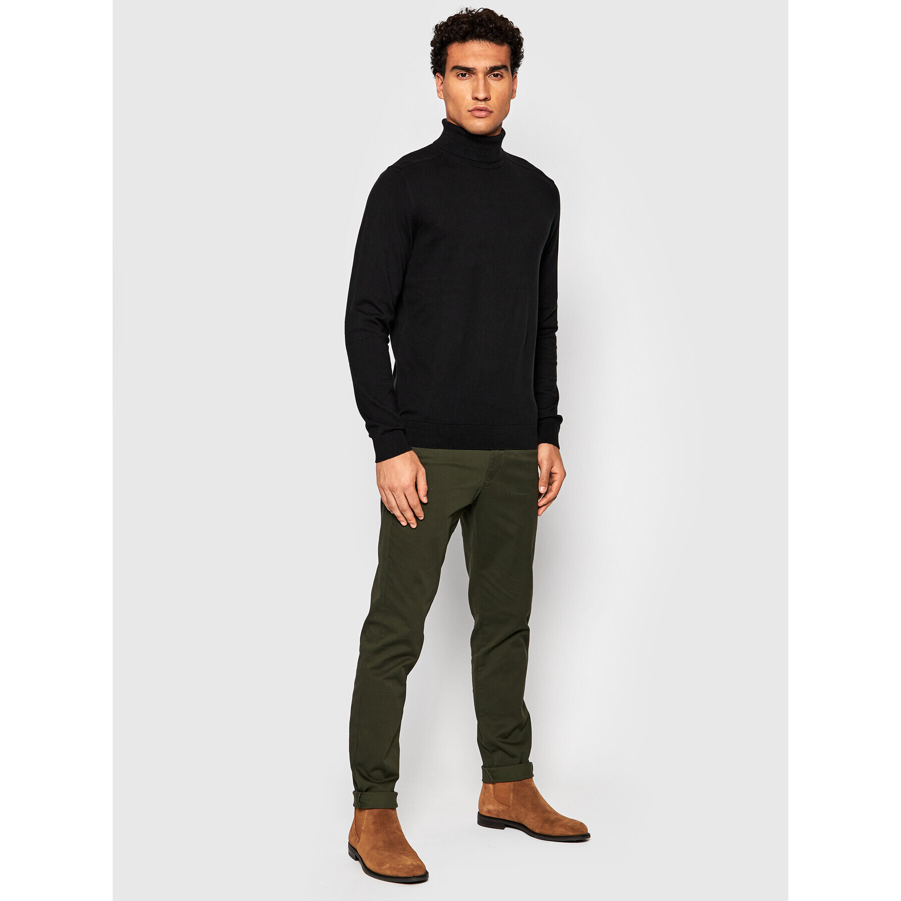 Selected Homme Rolák Berg 16074684 Černá Regular Fit - Pepit.cz