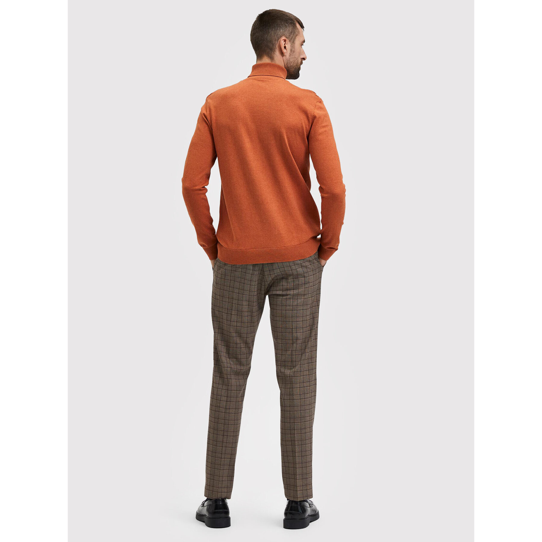 Selected Homme Rolák Berg 16074684 Oranžová Regular Fit - Pepit.cz