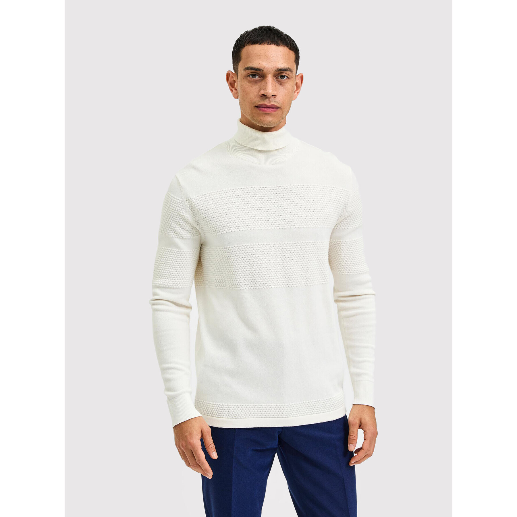 Selected Homme Rolák Maine 16084077 Bílá Regular Fit - Pepit.cz