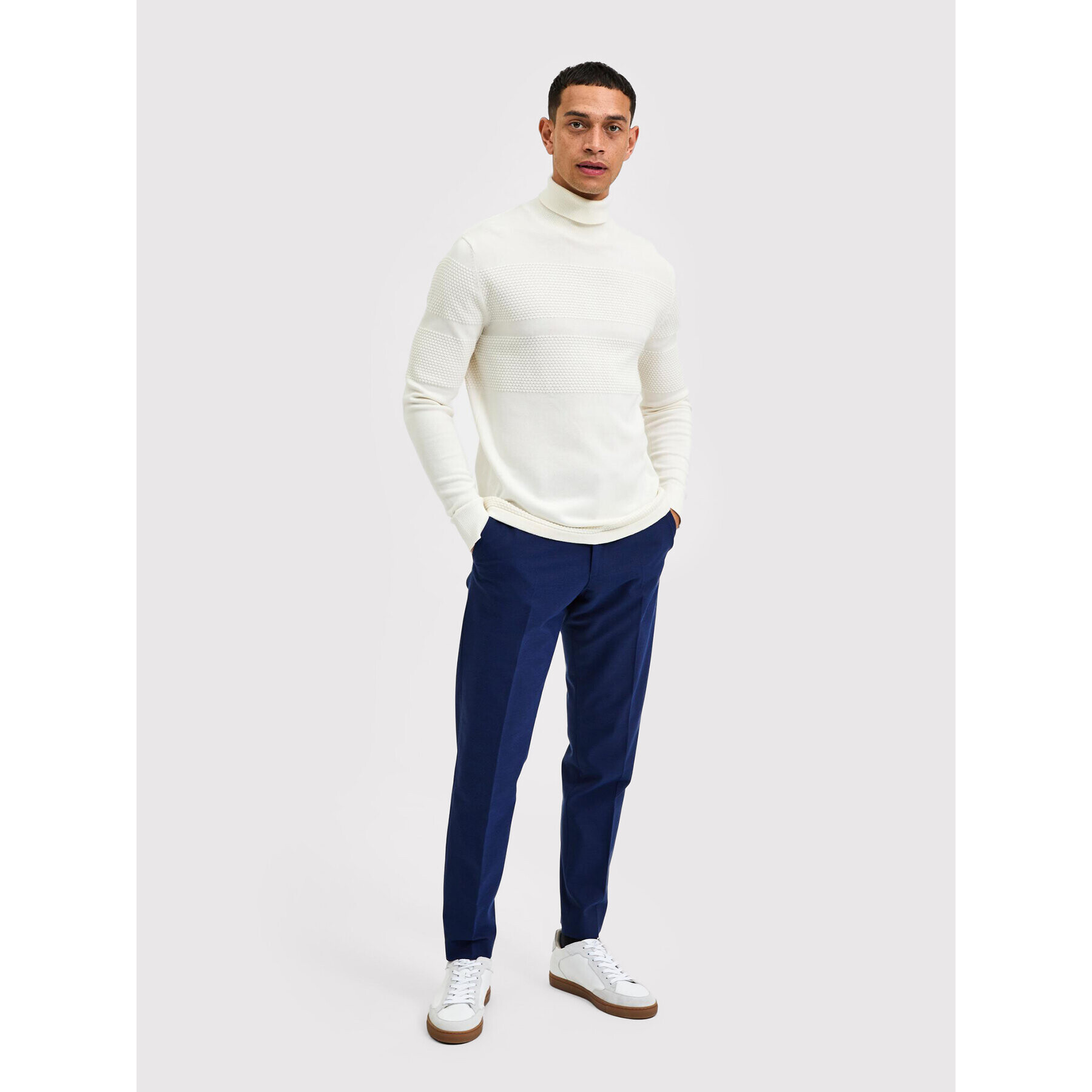 Selected Homme Rolák Maine 16084077 Bílá Regular Fit - Pepit.cz