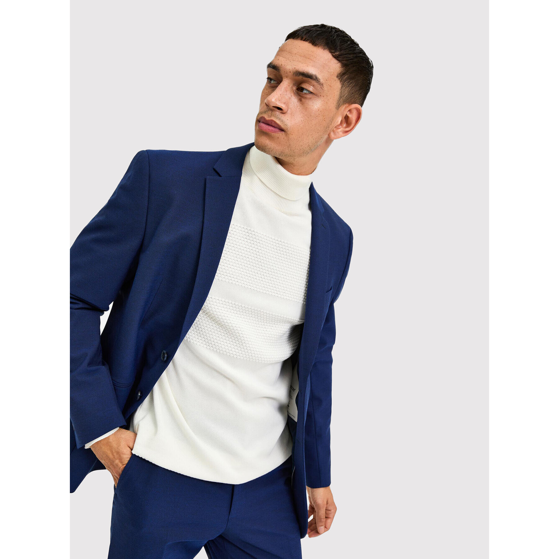 Selected Homme Rolák Maine 16084077 Bílá Regular Fit - Pepit.cz