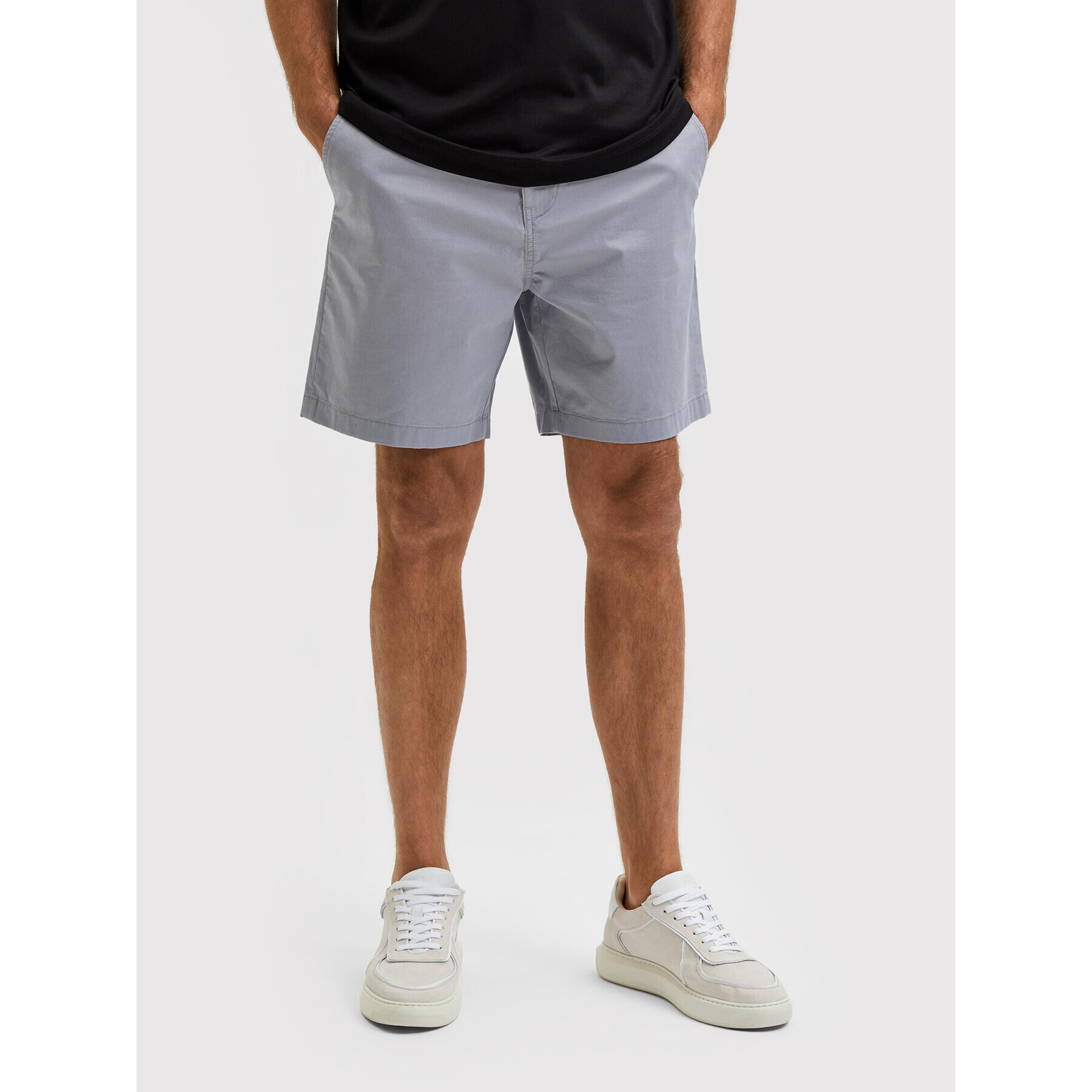 Selected Homme Šortky z materiálu Flex 16083844 Šedá Comfort Fit - Pepit.cz