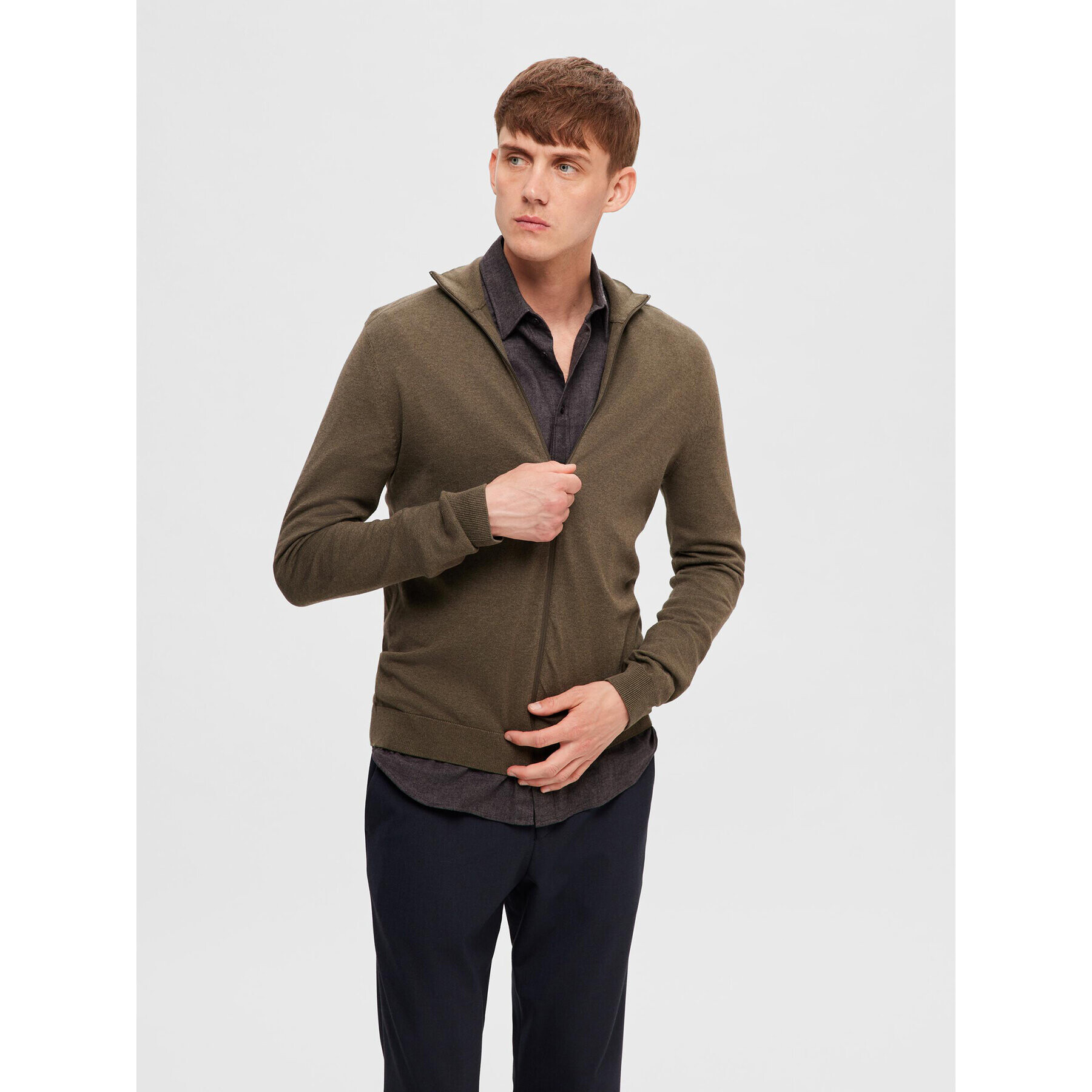 Selected Homme Svetr 16074688 Zelená Regular Fit - Pepit.cz