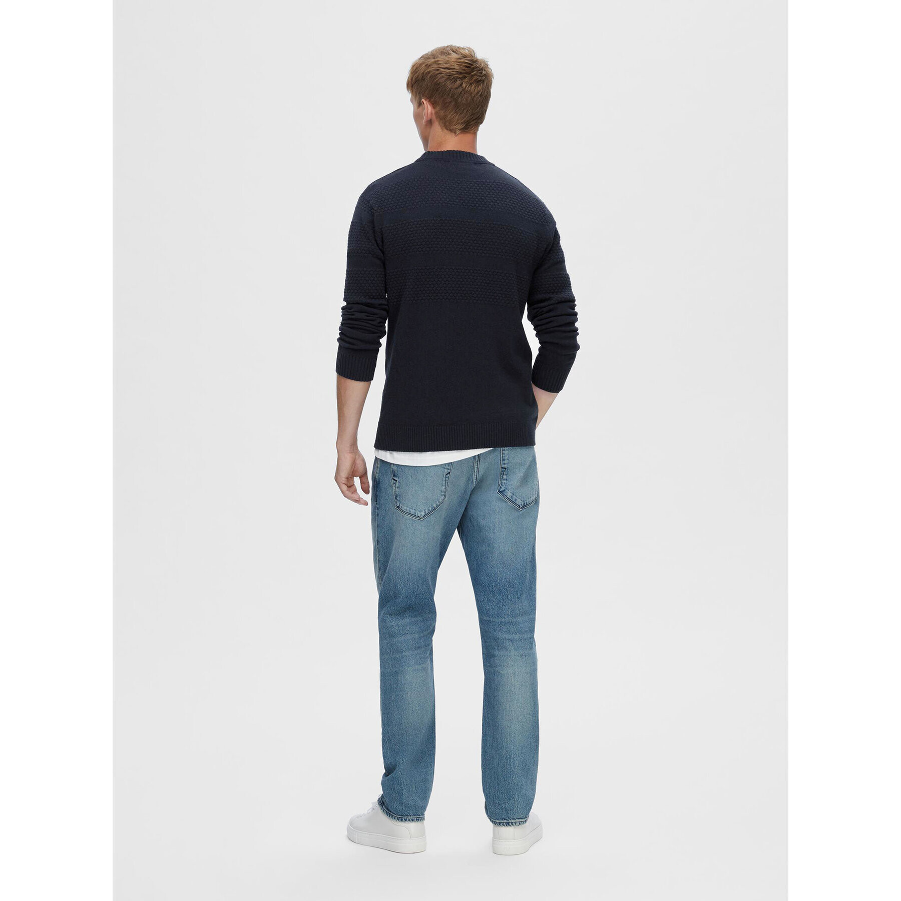 Selected Homme Svetr 16090155 Tmavomodrá Regular Fit - Pepit.cz