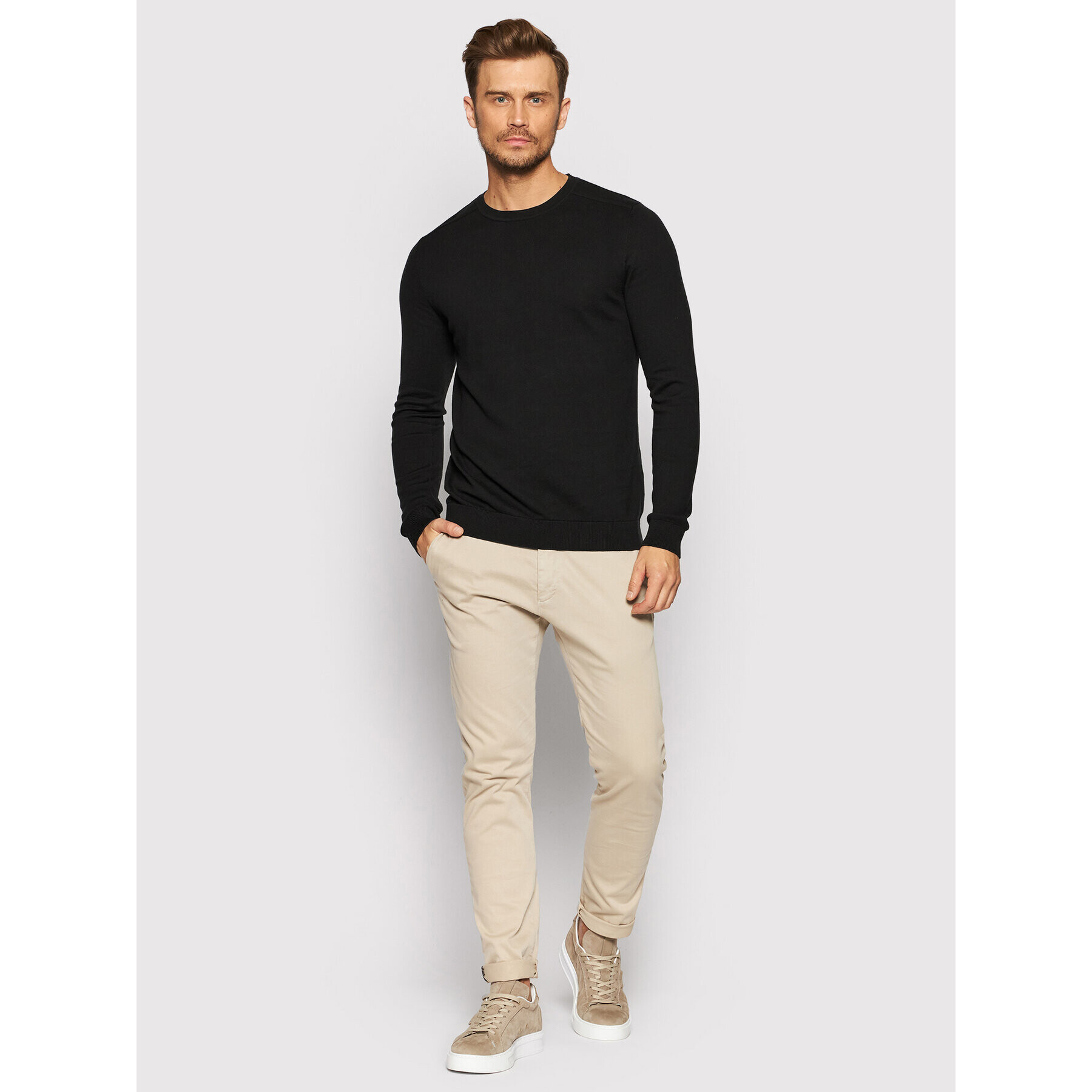 Selected Homme Svetr Berg 16074682 Černá Regular Fit - Pepit.cz