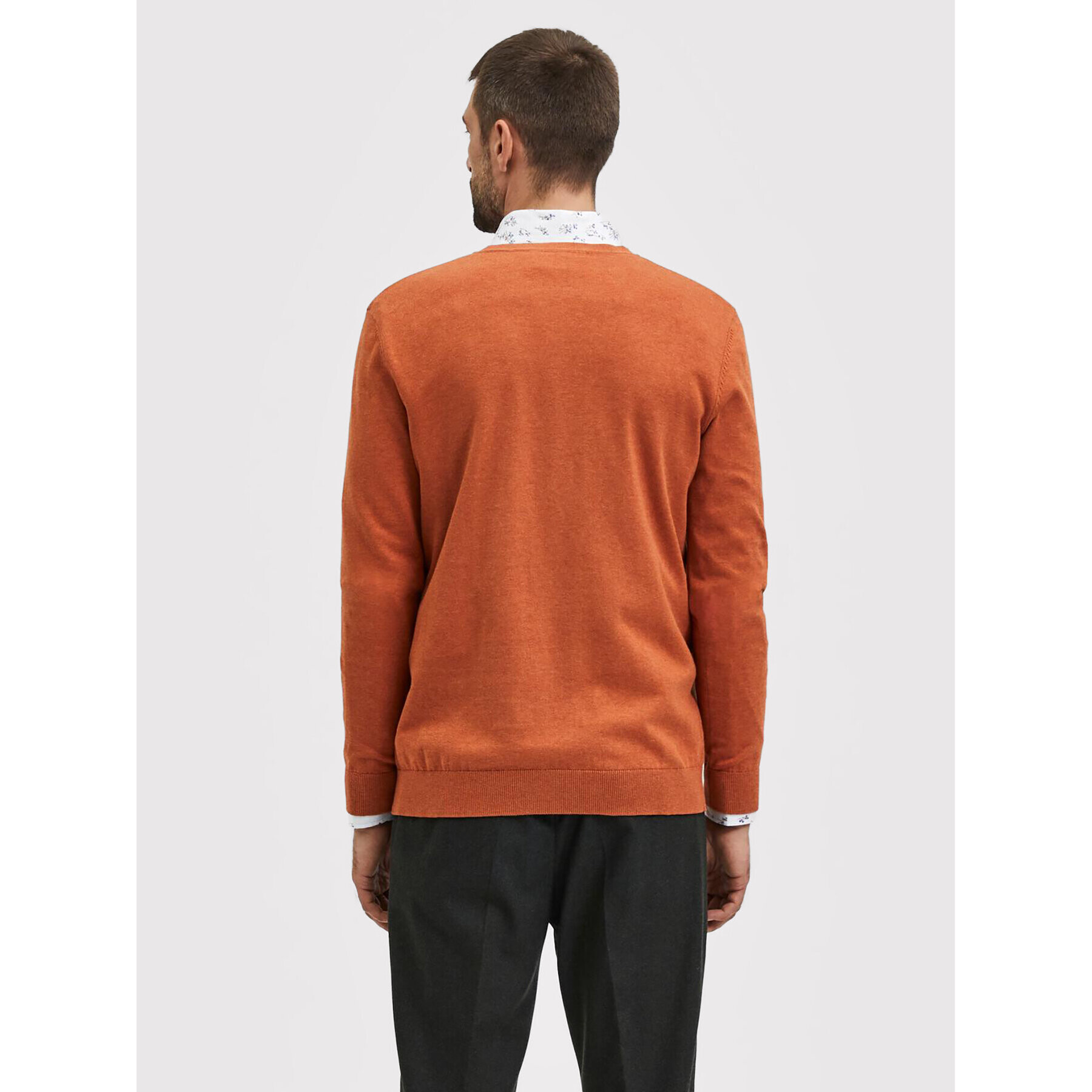 Selected Homme Svetr Berg 16074682 Oranžová Regular Fit - Pepit.cz