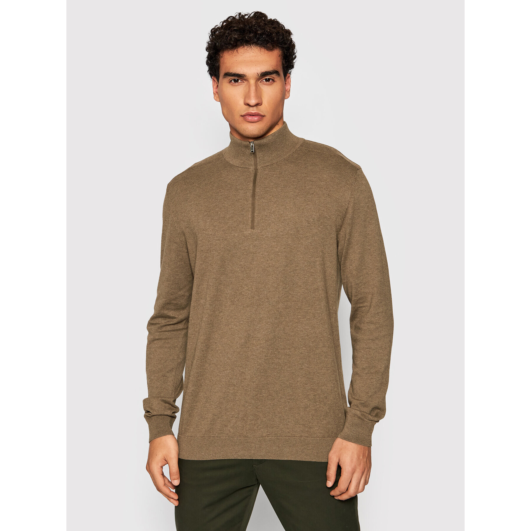 Selected Homme Svetr Berg 16074687 Hnědá Regular Fit - Pepit.cz