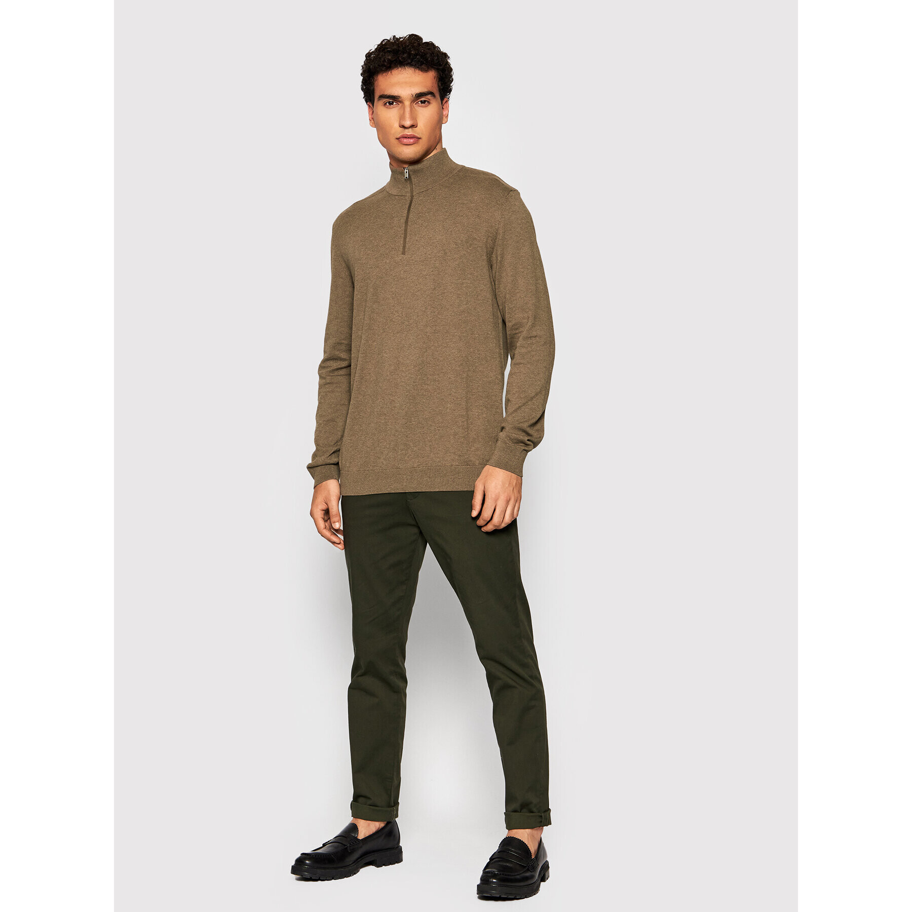 Selected Homme Svetr Berg 16074687 Hnědá Regular Fit - Pepit.cz