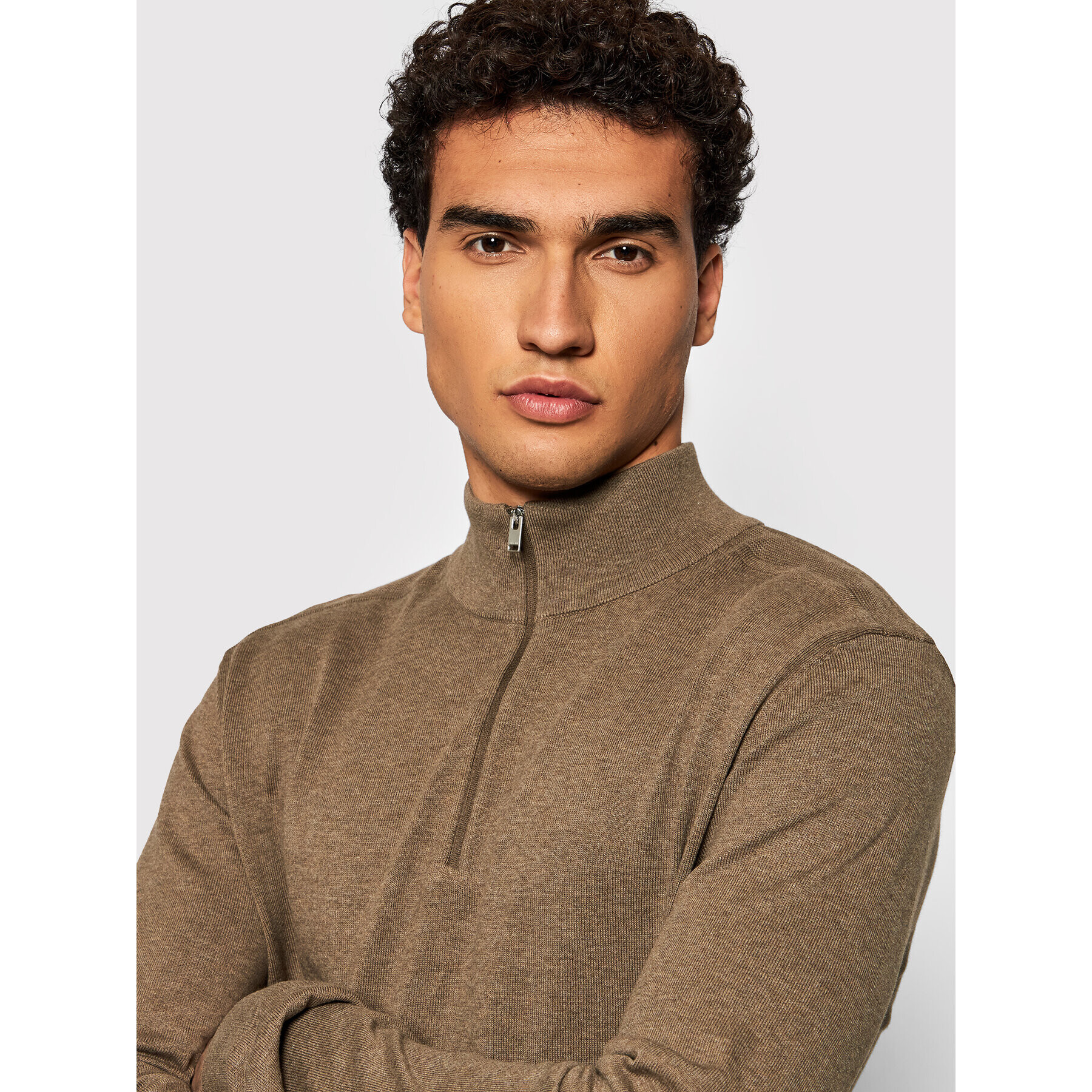 Selected Homme Svetr Berg 16074687 Hnědá Regular Fit - Pepit.cz