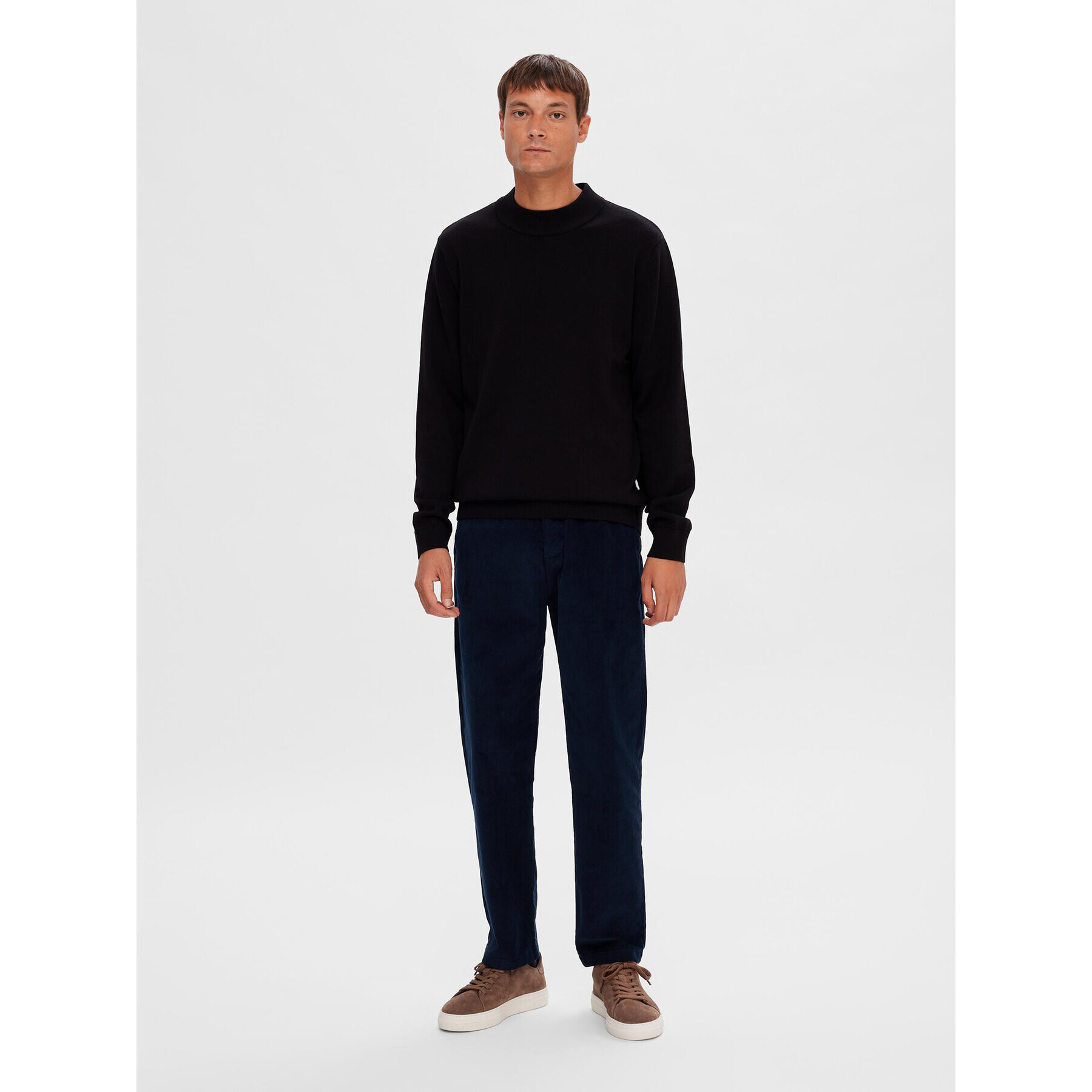 Selected Homme Svetr Robert 16086643 Černá Relaxed Fit - Pepit.cz