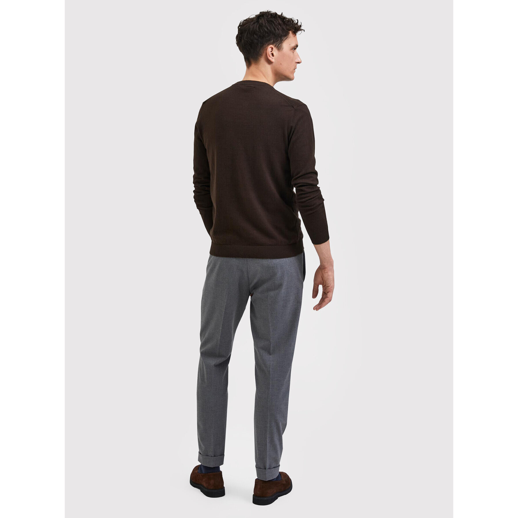 Selected Homme Svetr Romen 16085294 Hnědá Regular Fit - Pepit.cz