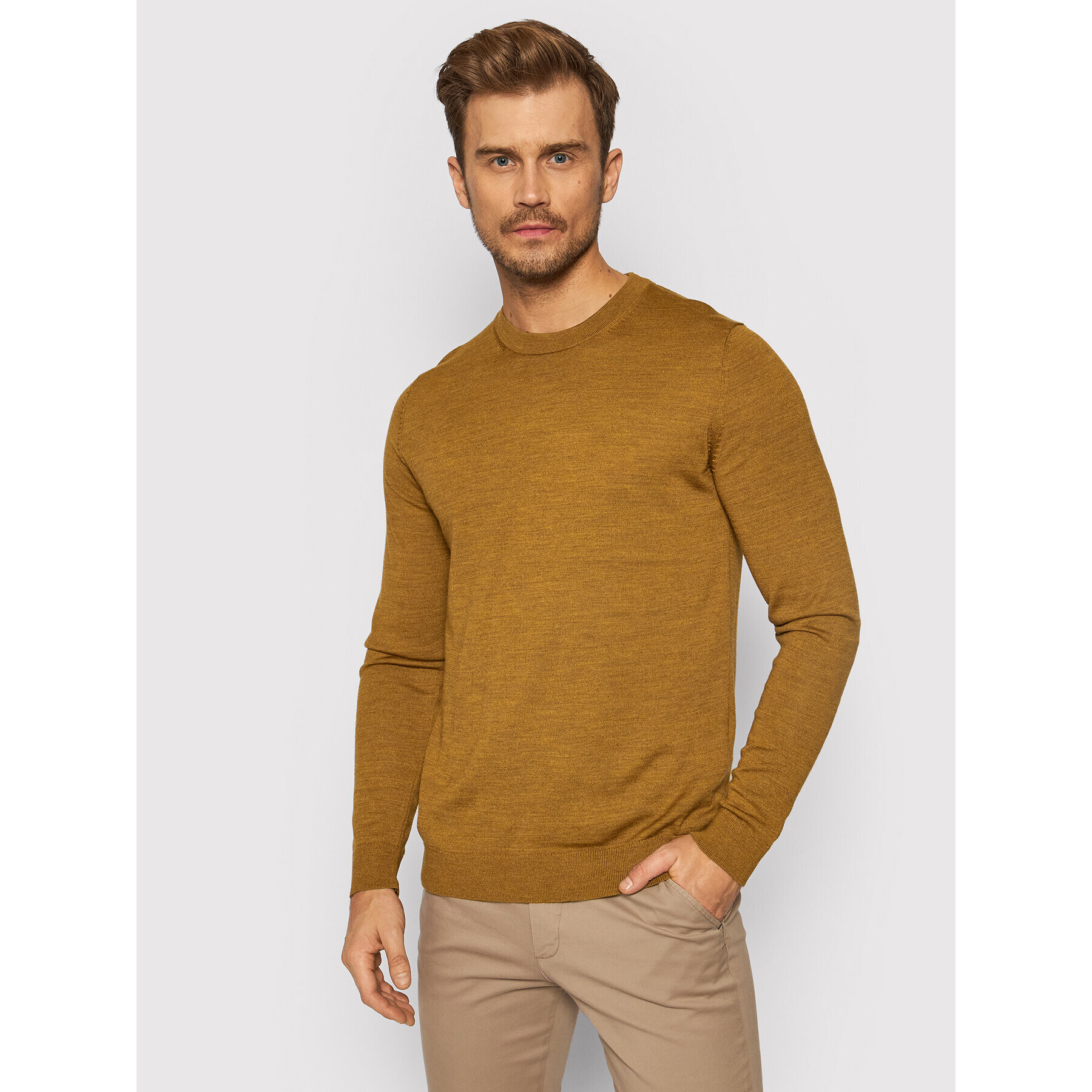 Selected Homme Svetr Town 16079772 Hnědá Regular Fit - Pepit.cz