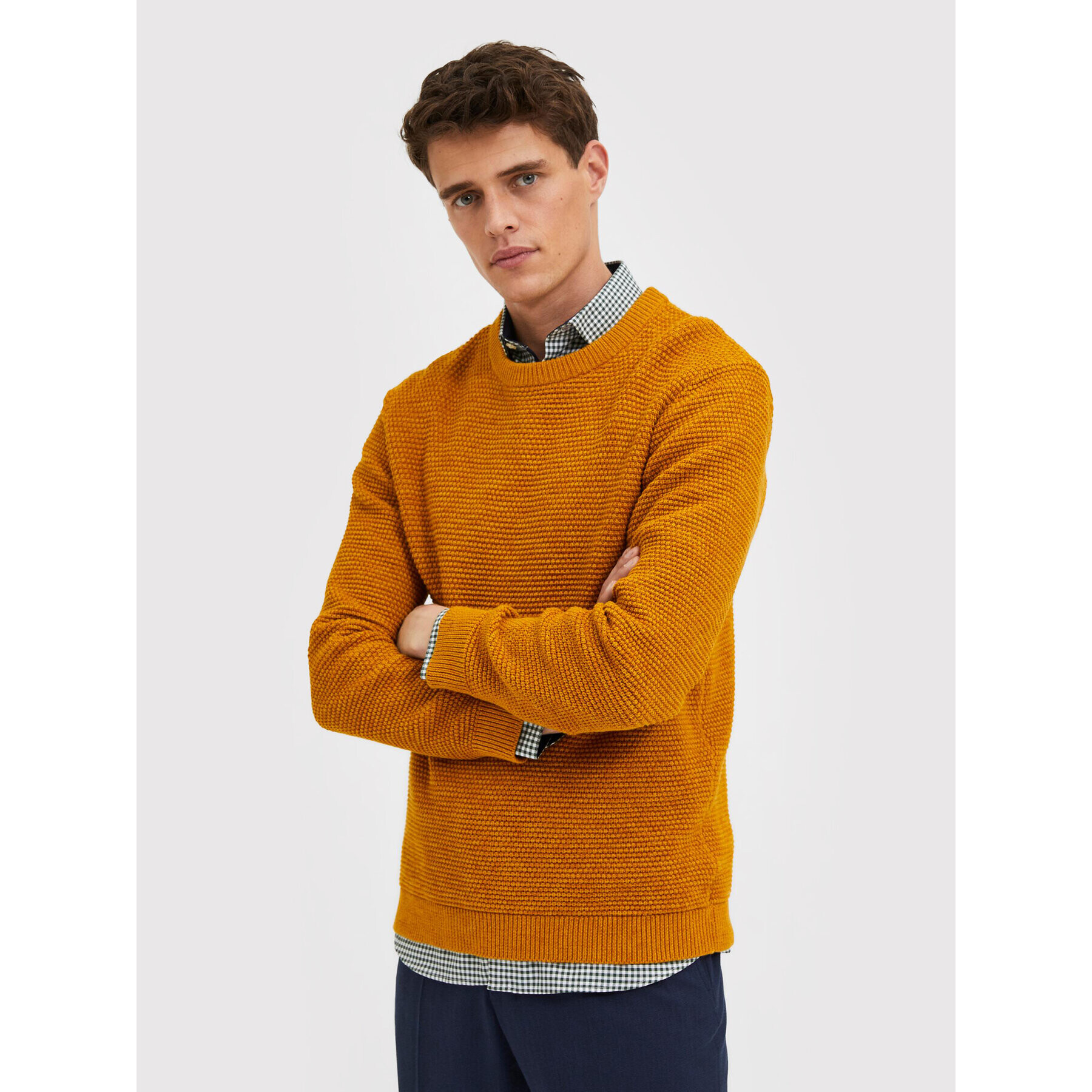 Selected Homme Svetr Vince 16059390 Žlutá Regular Fit - Pepit.cz