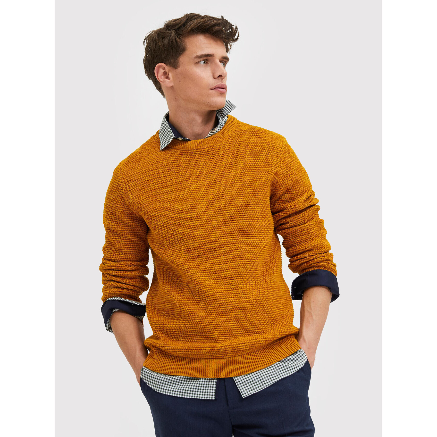 Selected Homme Svetr Vince 16059390 Žlutá Regular Fit - Pepit.cz