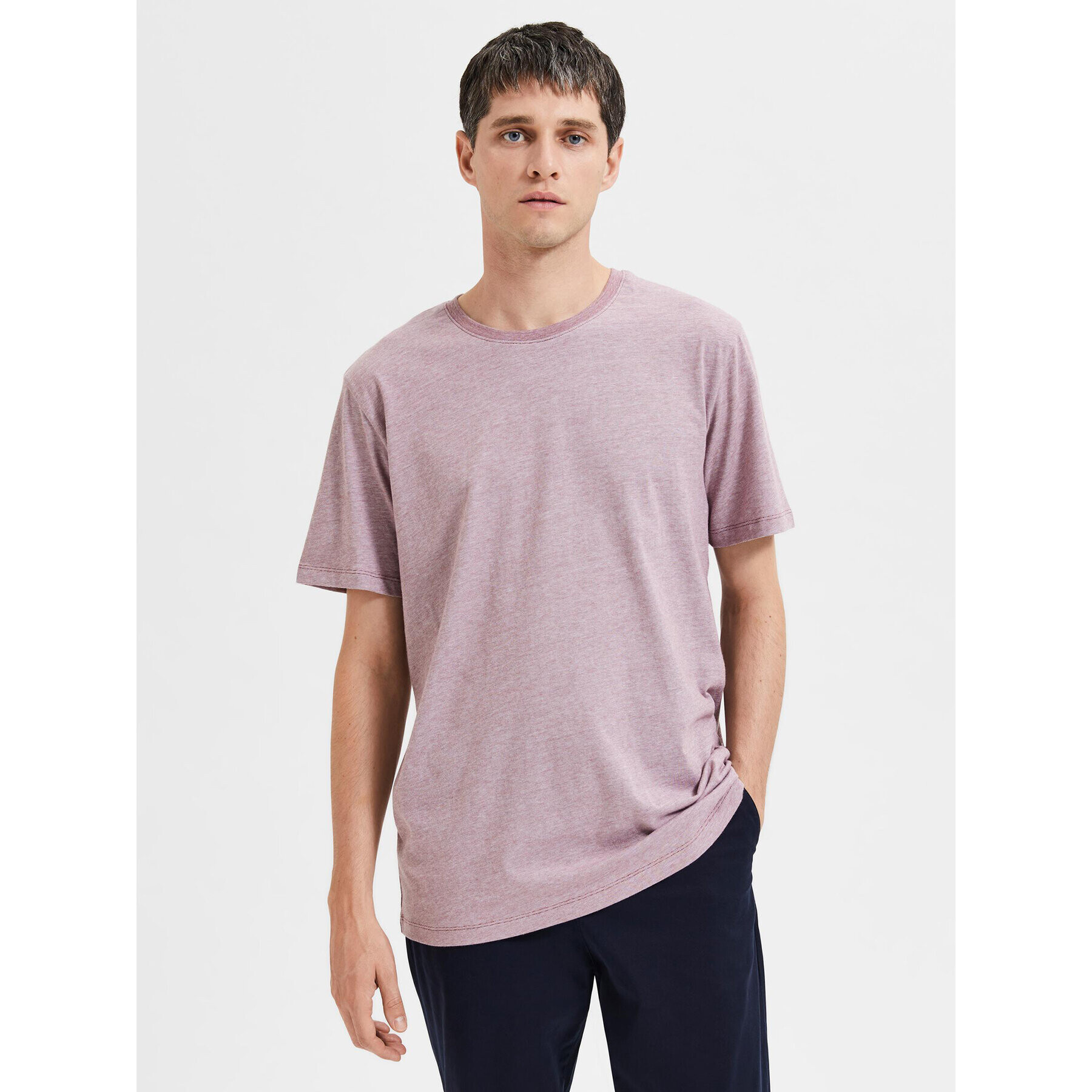 Selected Homme T-Shirt 16087843 Růžová Regular Fit - Pepit.cz