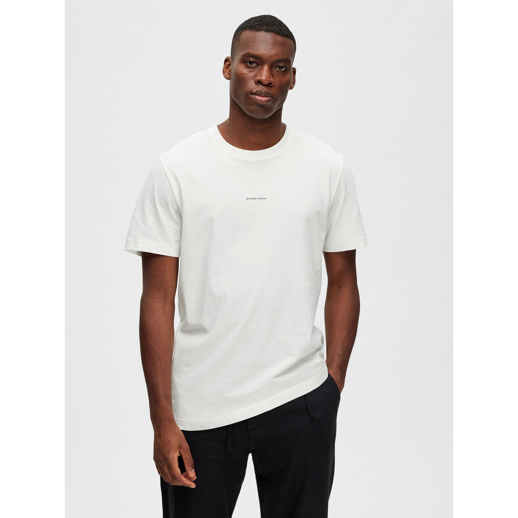 Selected Homme T-Shirt 16088656 Bílá Regular Fit - Pepit.cz