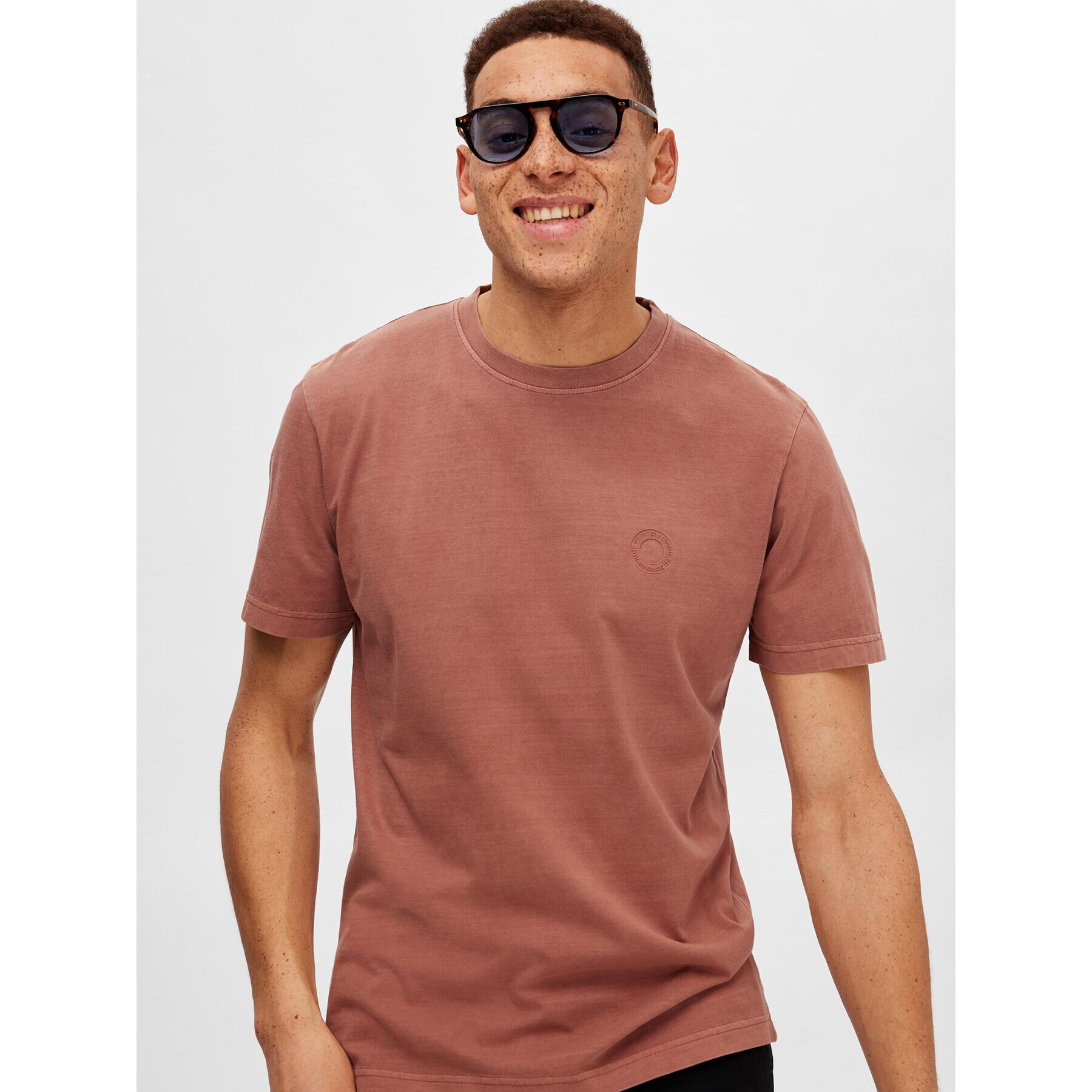 Selected Homme T-Shirt 16089505 Červená Regular Fit - Pepit.cz